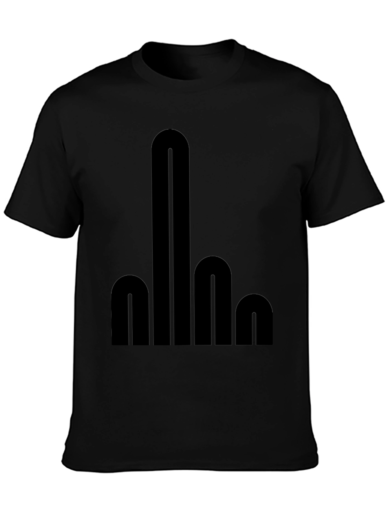 Black Bold Statement T-Shirt view 3