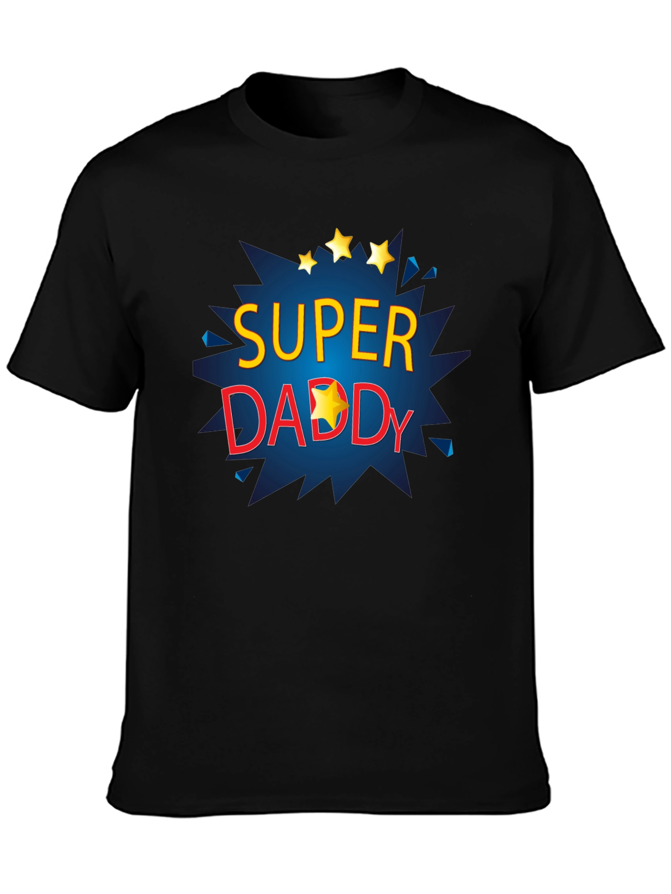 Black Super Daddy T-Shirt - Father's Day Gift view 3