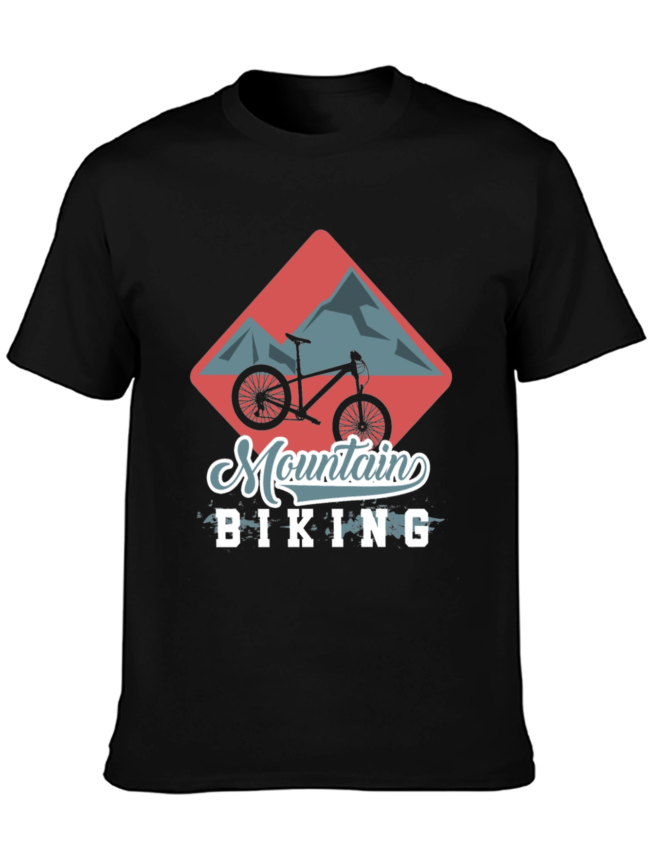 Black Mountain Biking Graphic Tee - Black view 3