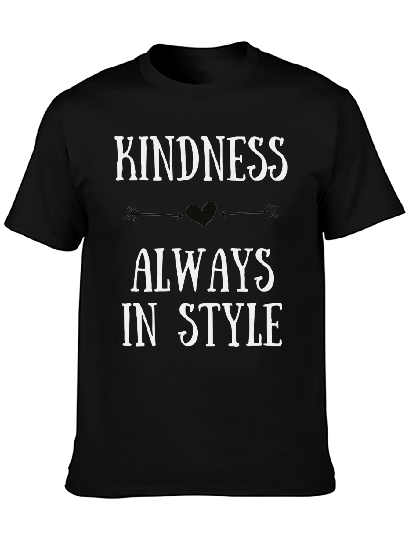 Black Kindness Always In Style Graphic Tee view 3