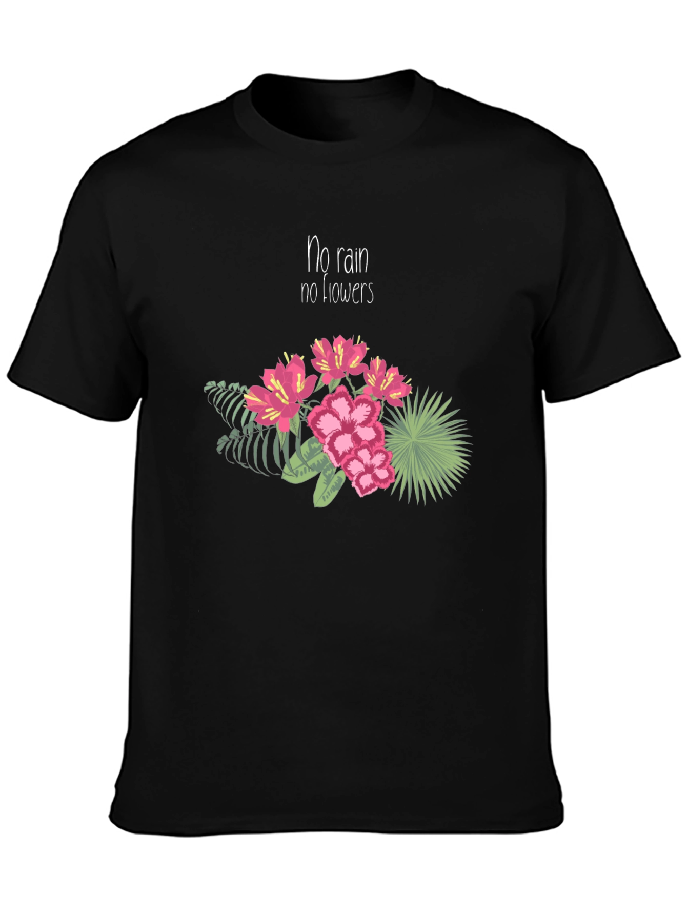 Black No Rain No Flowers Graphic Tee view 3