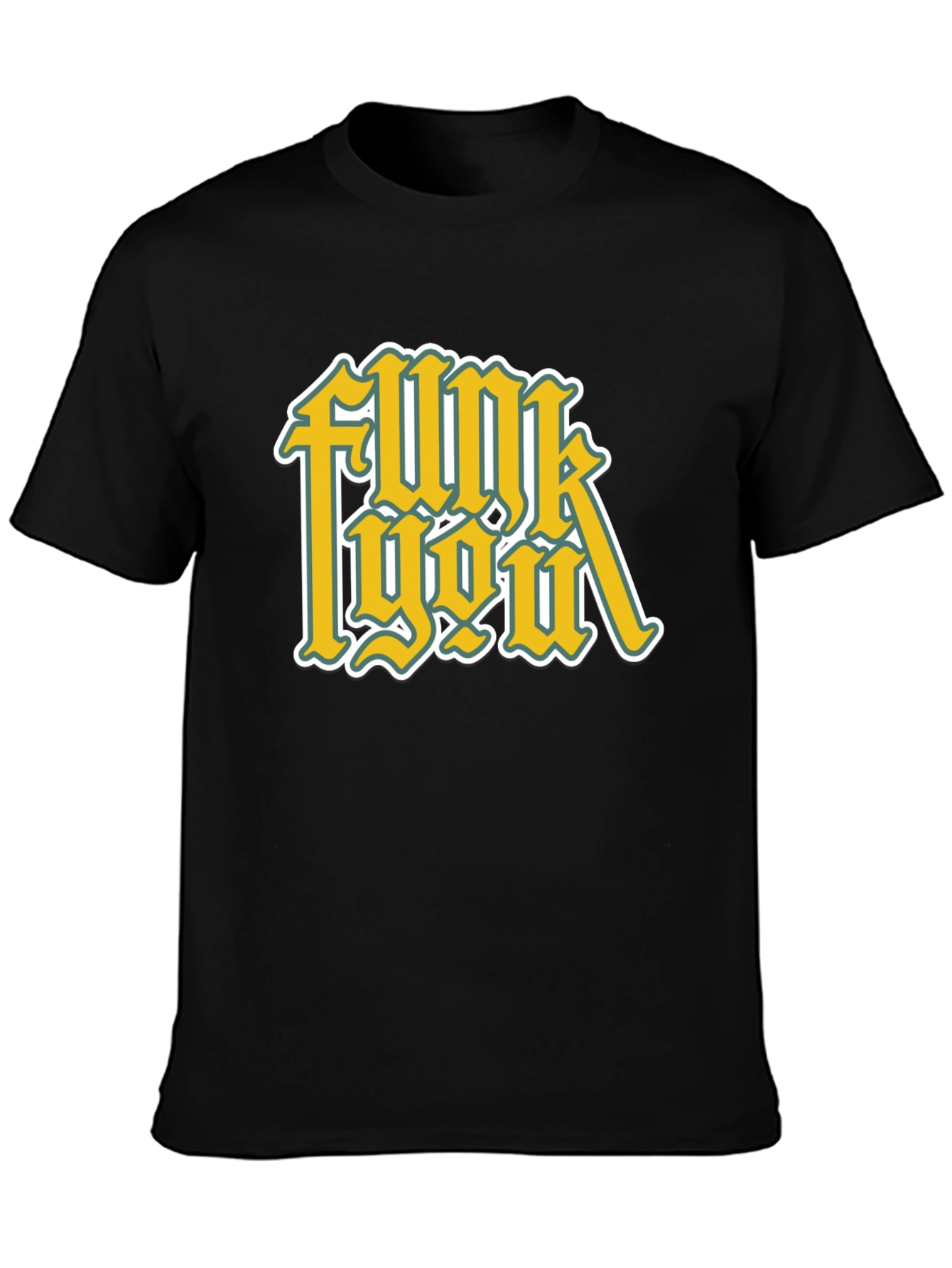 Black Funk You Graphic T-Shirt - Black Cotton Tee view 3