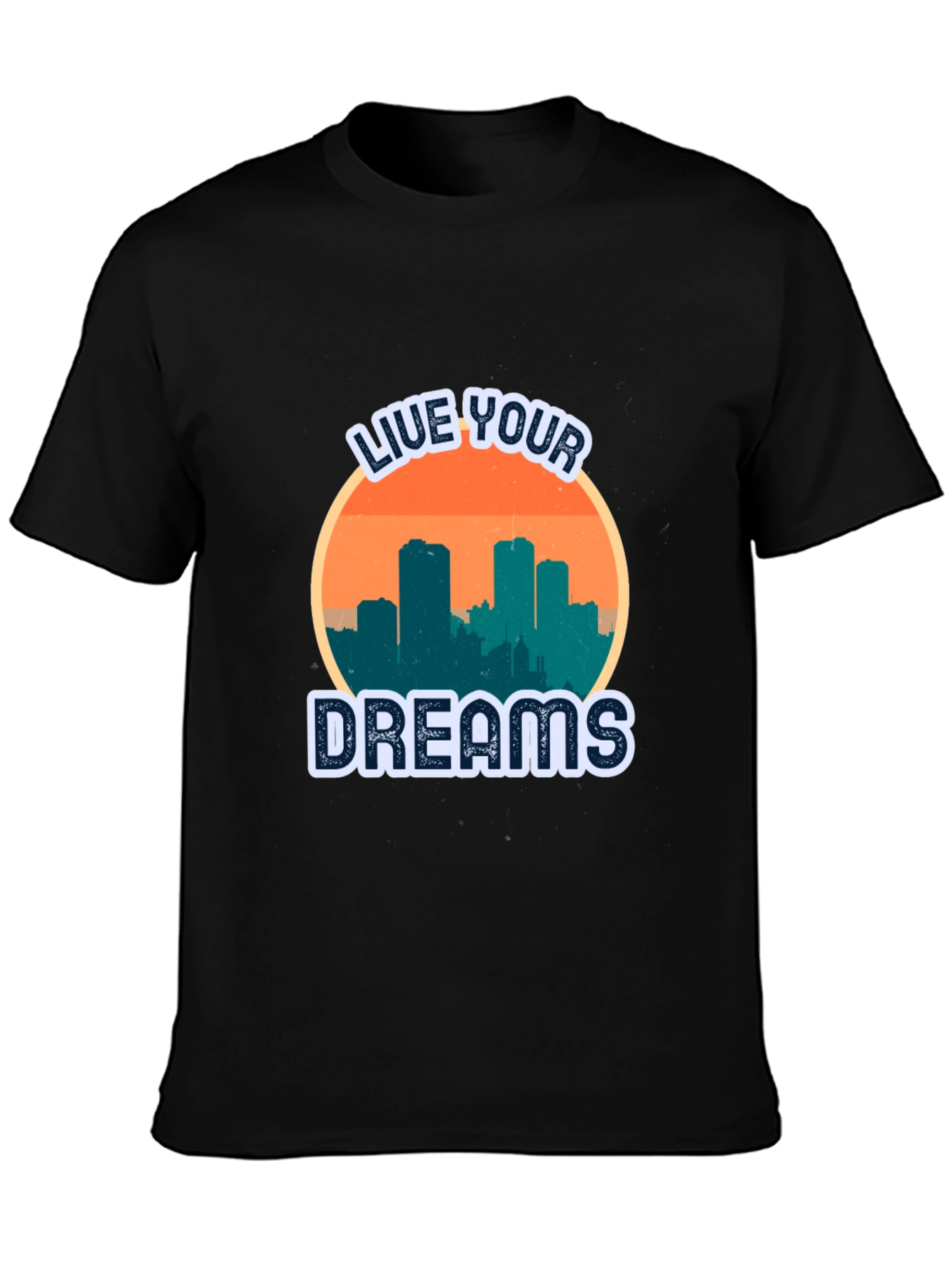 Black Live Your Dreams Graphic T-Shirt view 3