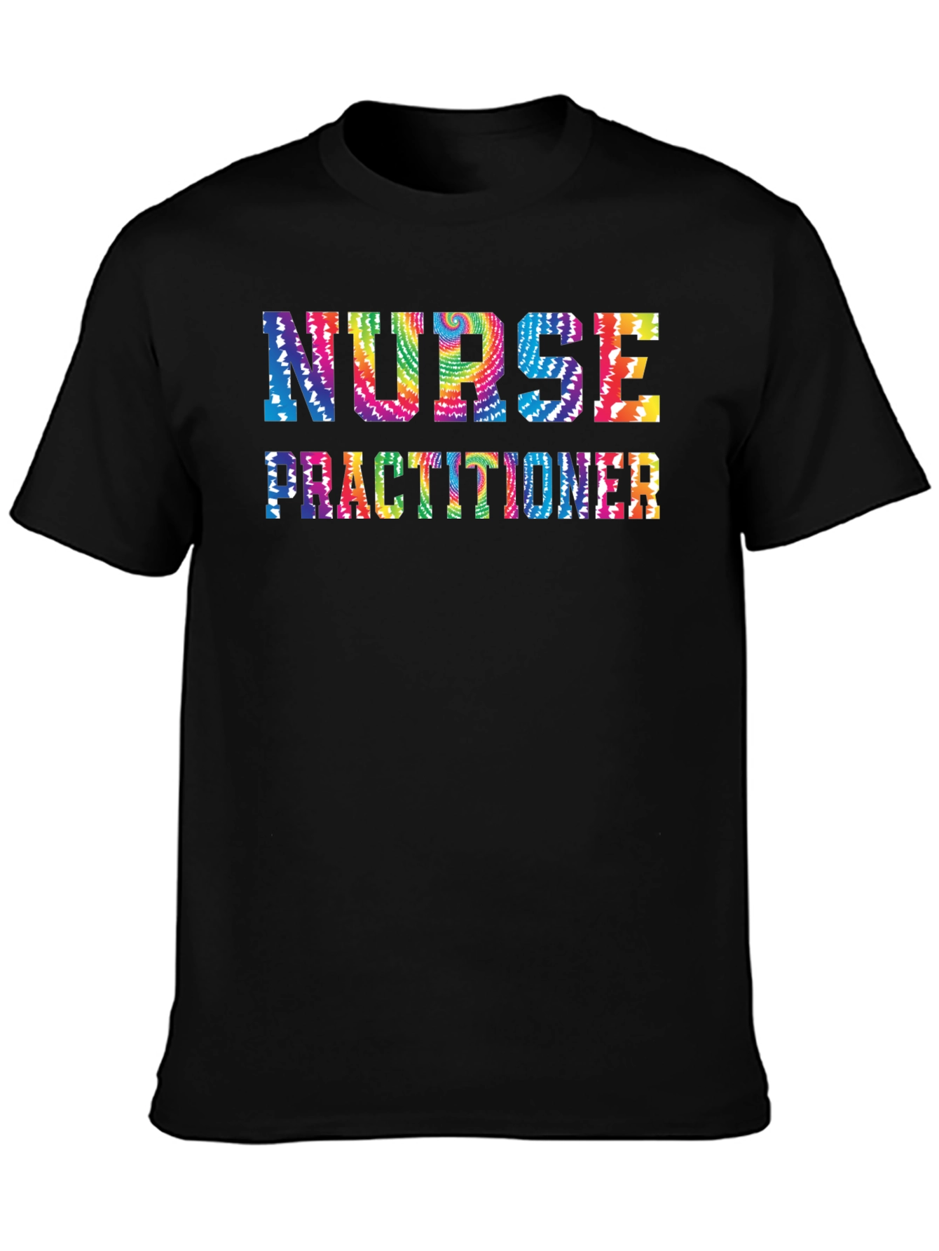 Black Nurse Practitioner Tie Dye T-Shirt Black view 3