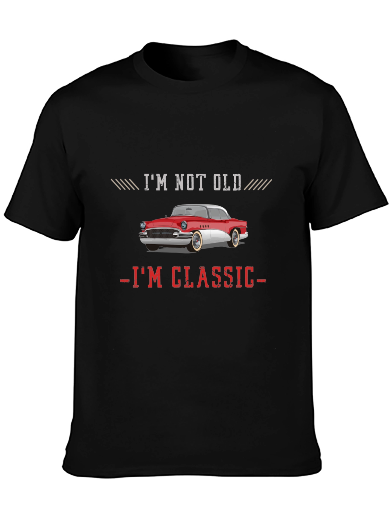 Black I'm Not Old I'm Classic Car T-Shirt view 3