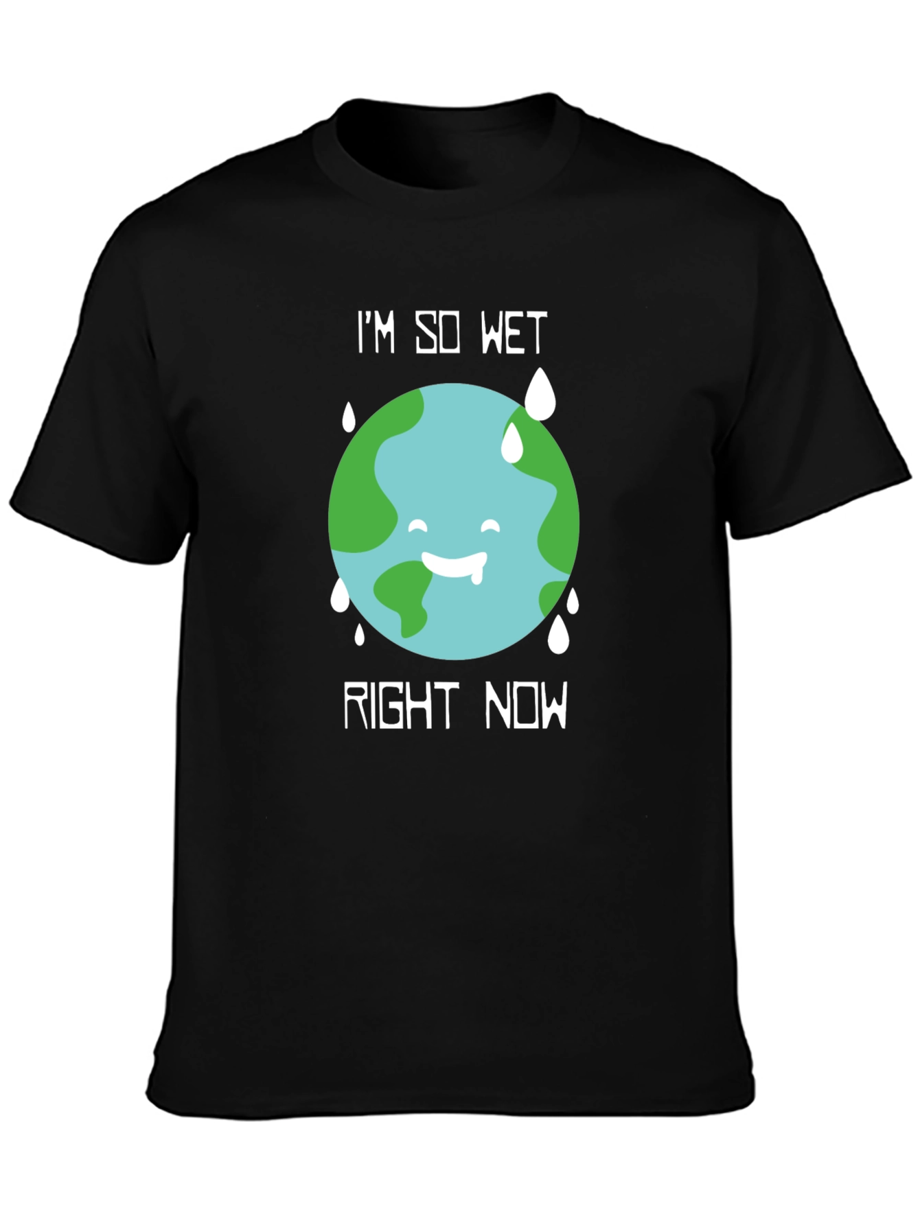 Black I'm So Wet Earth Graphic T-Shirt view 3