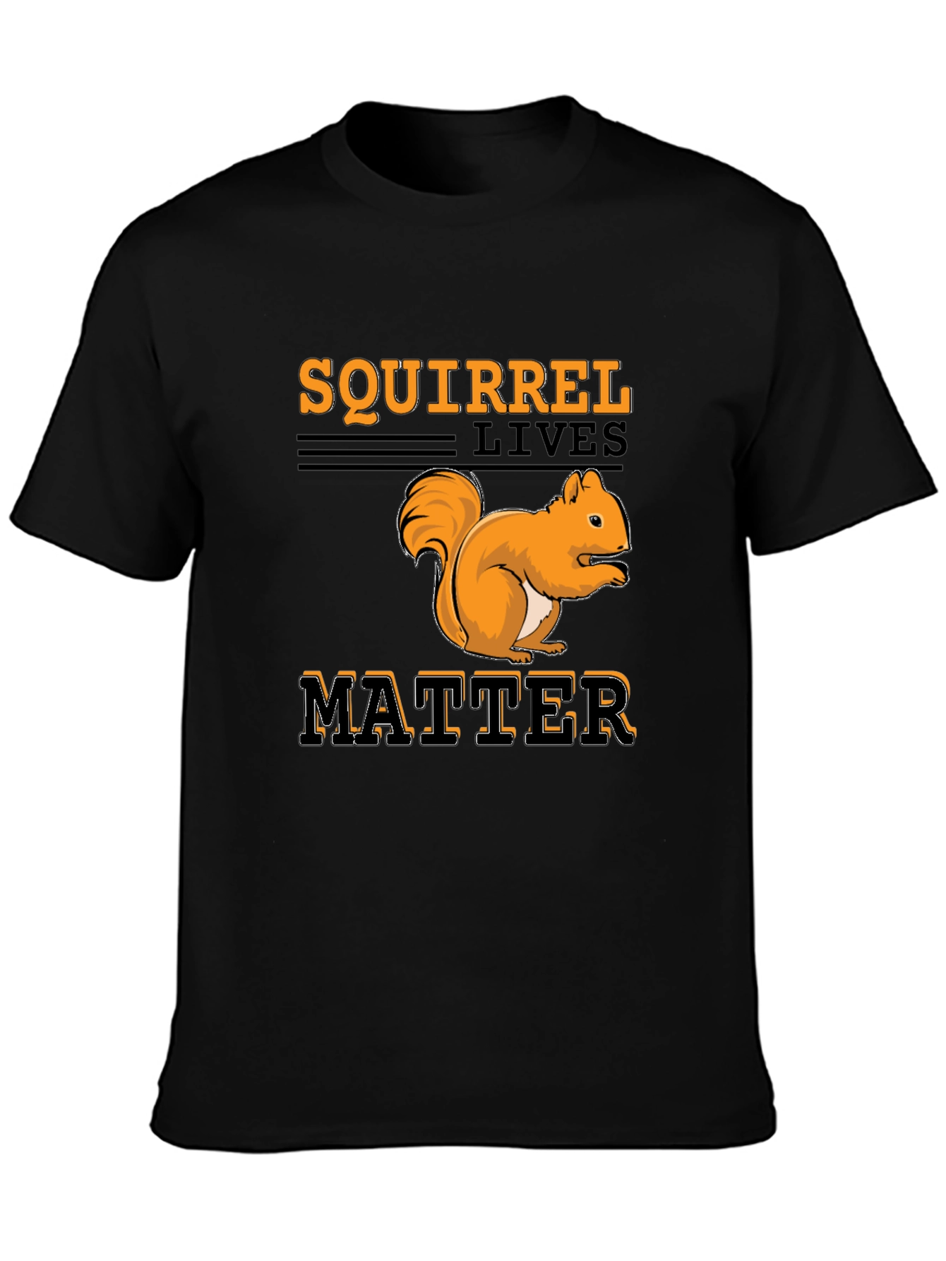 Black Squirrel Lives Matter Graphic T-Shirt view 3