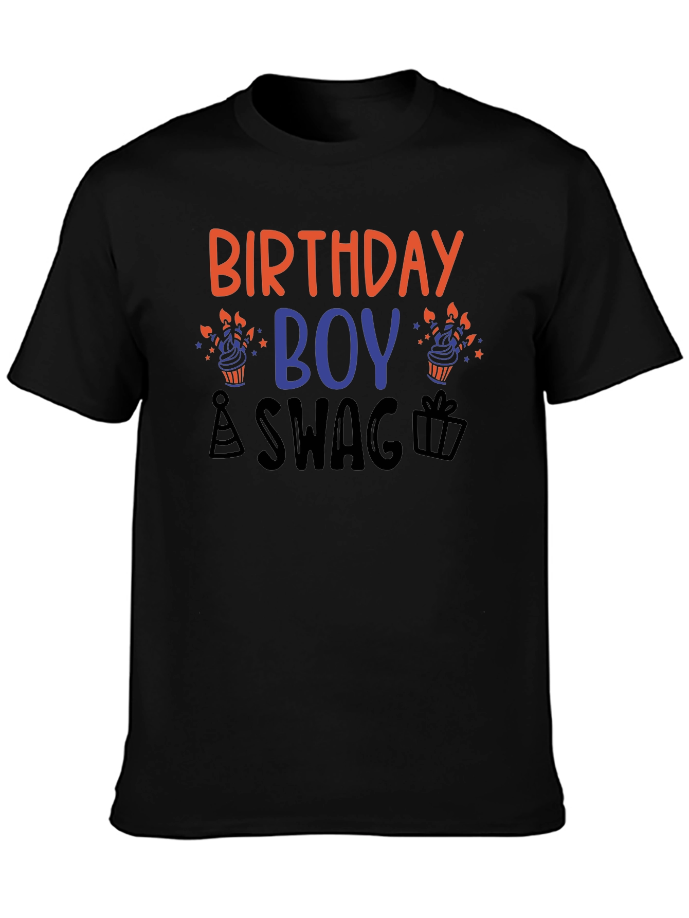Black Birthday Boy Swag T-Shirt view 3
