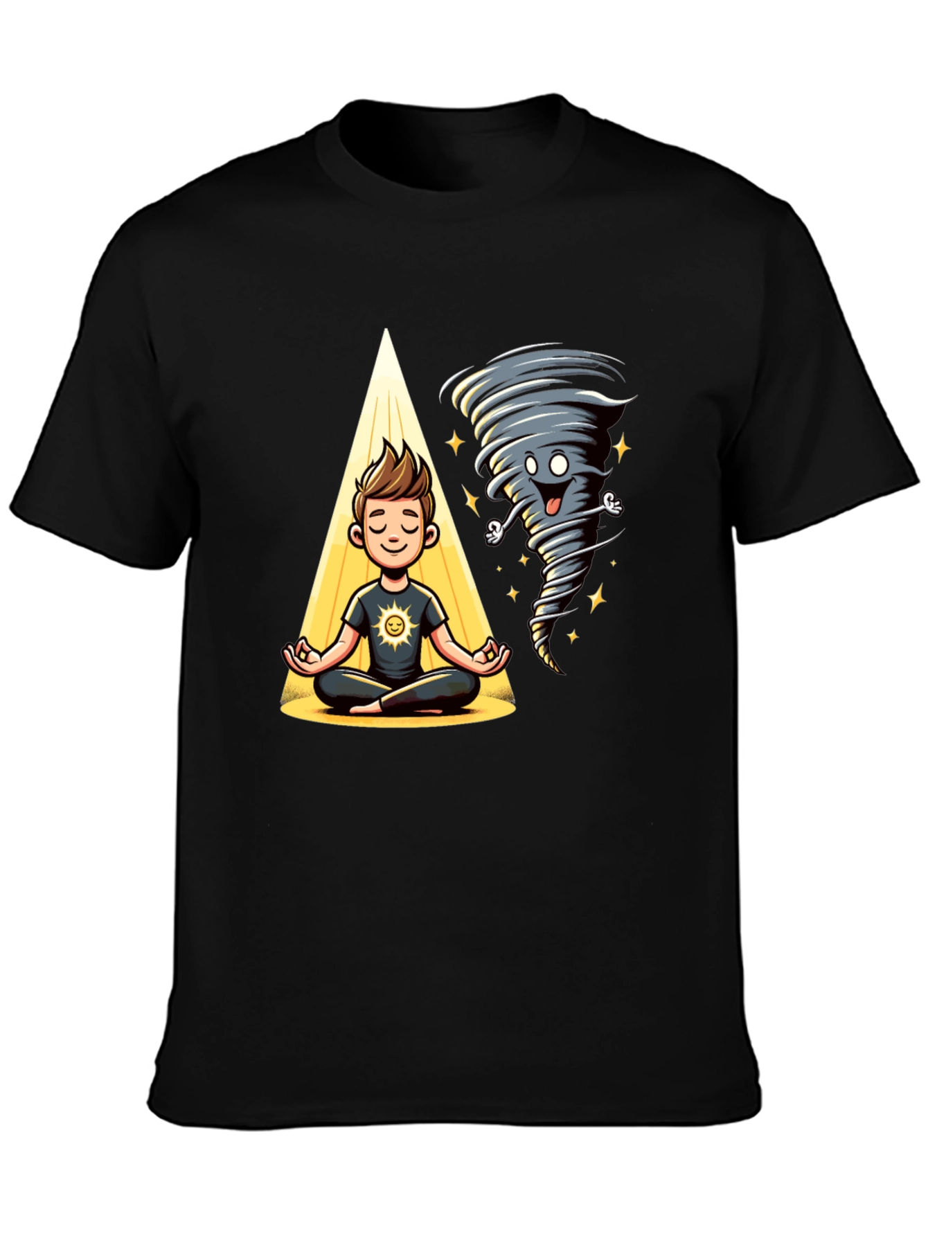 Black Zen Tornado T-Shirt - Balance & Humor view 3