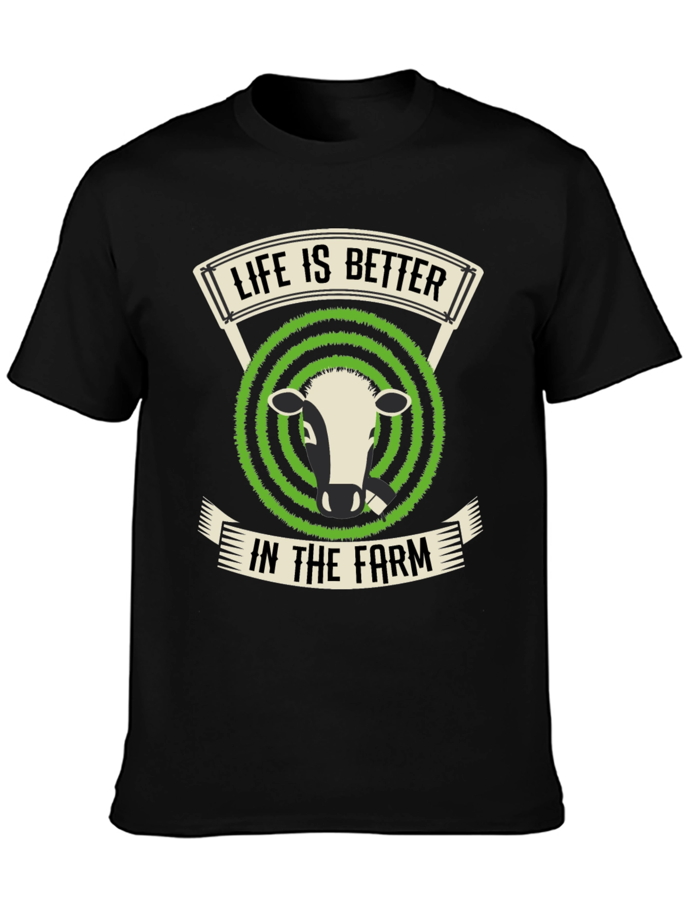 Black Life is Better in The Farm T-Shirt view 3