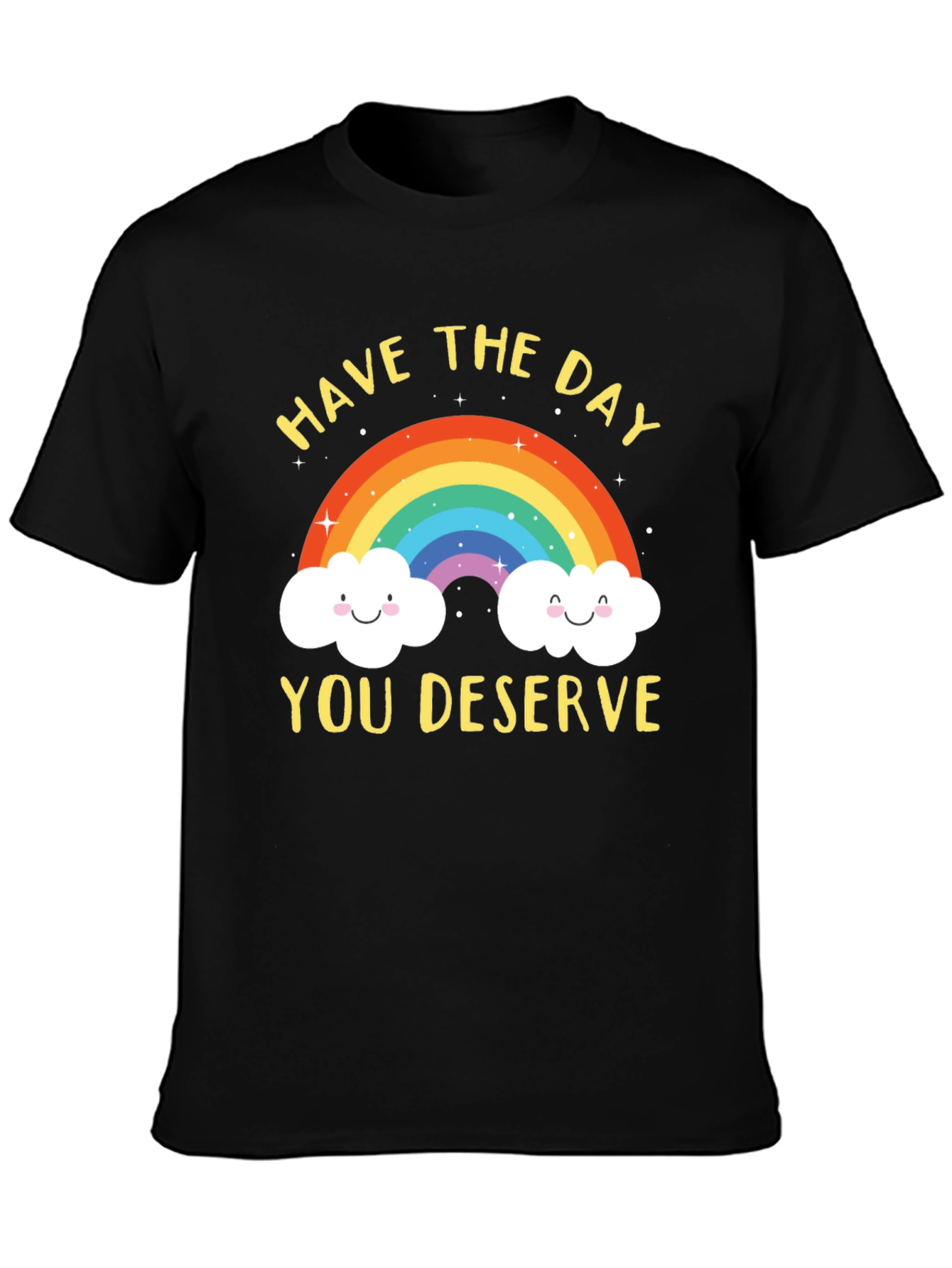 Black Rainbow Graphic T-Shirt - Have the Day You Deserve view 3