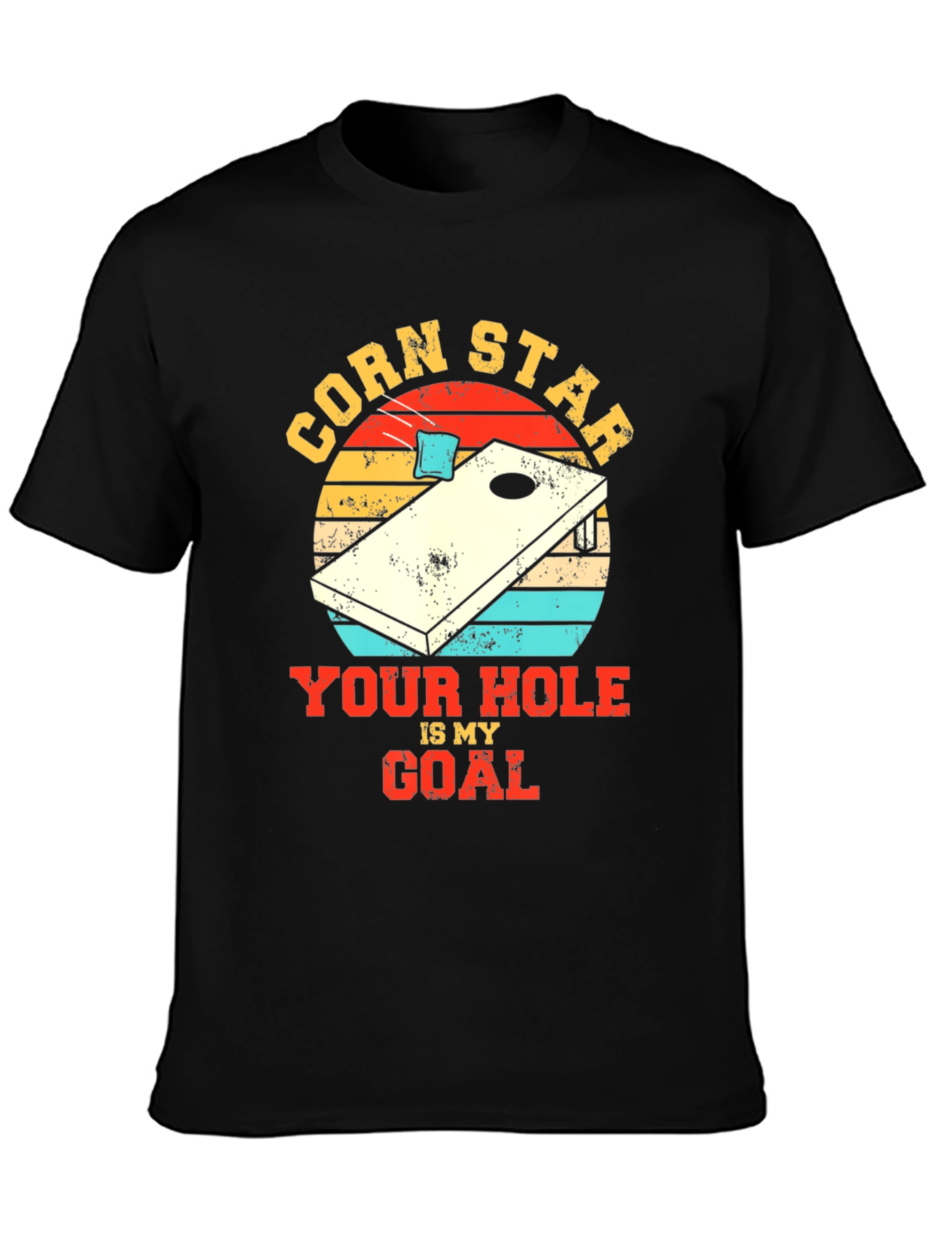 Black Corn Star T-Shirt - Your Hole Is My Goal view 3