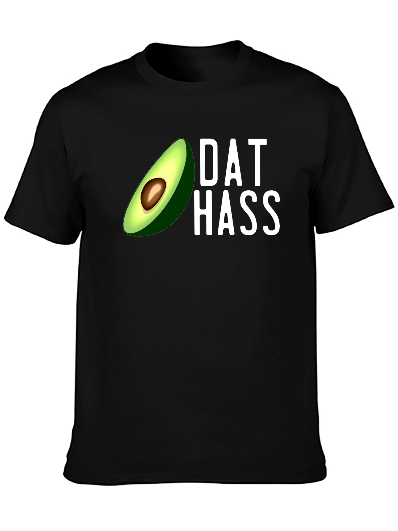 Black Dat Hass Avocado Graphic T-Shirt - Funny Trendy Tee view 3