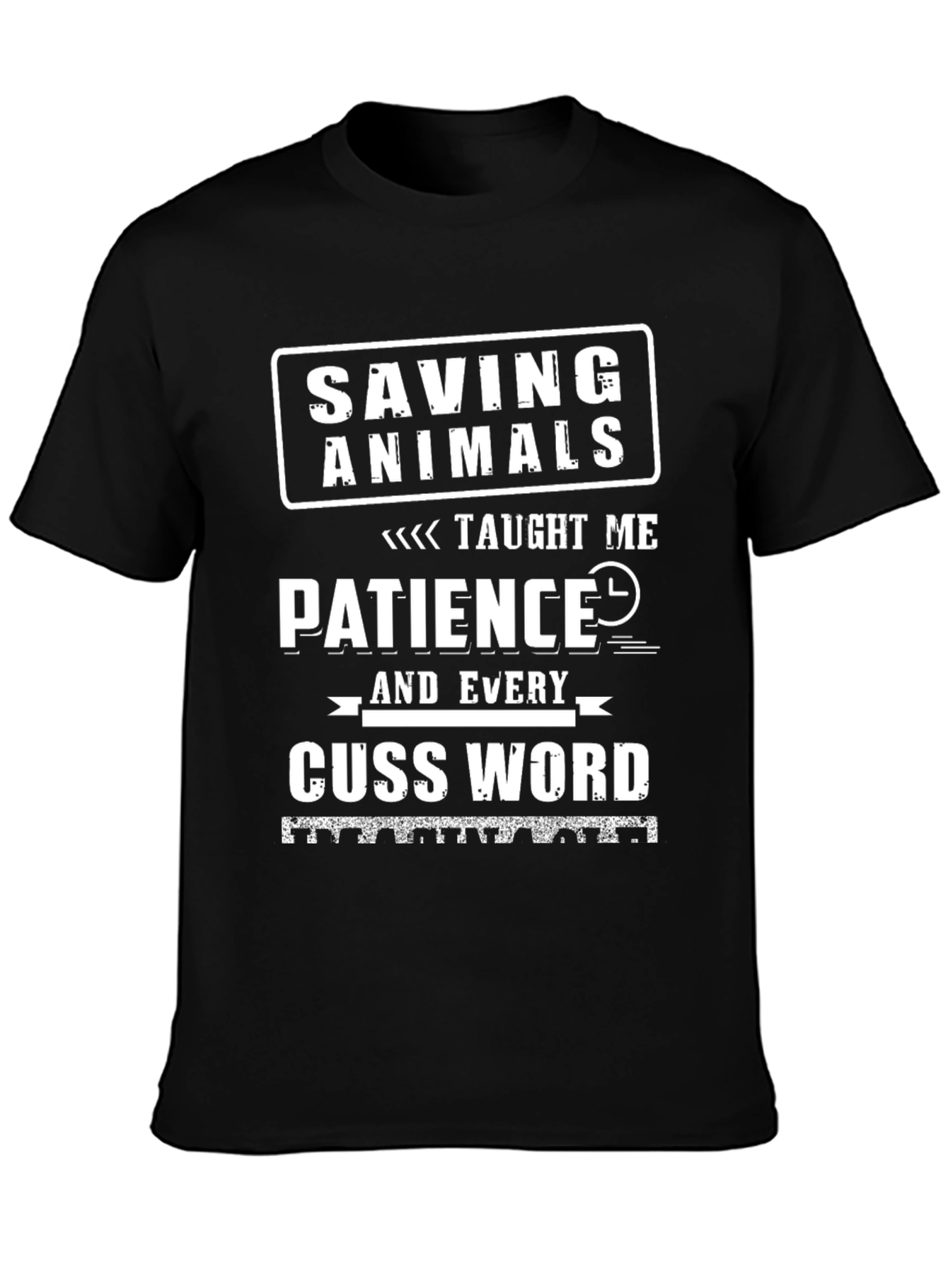 Black Saving Animals T-Shirt view 3