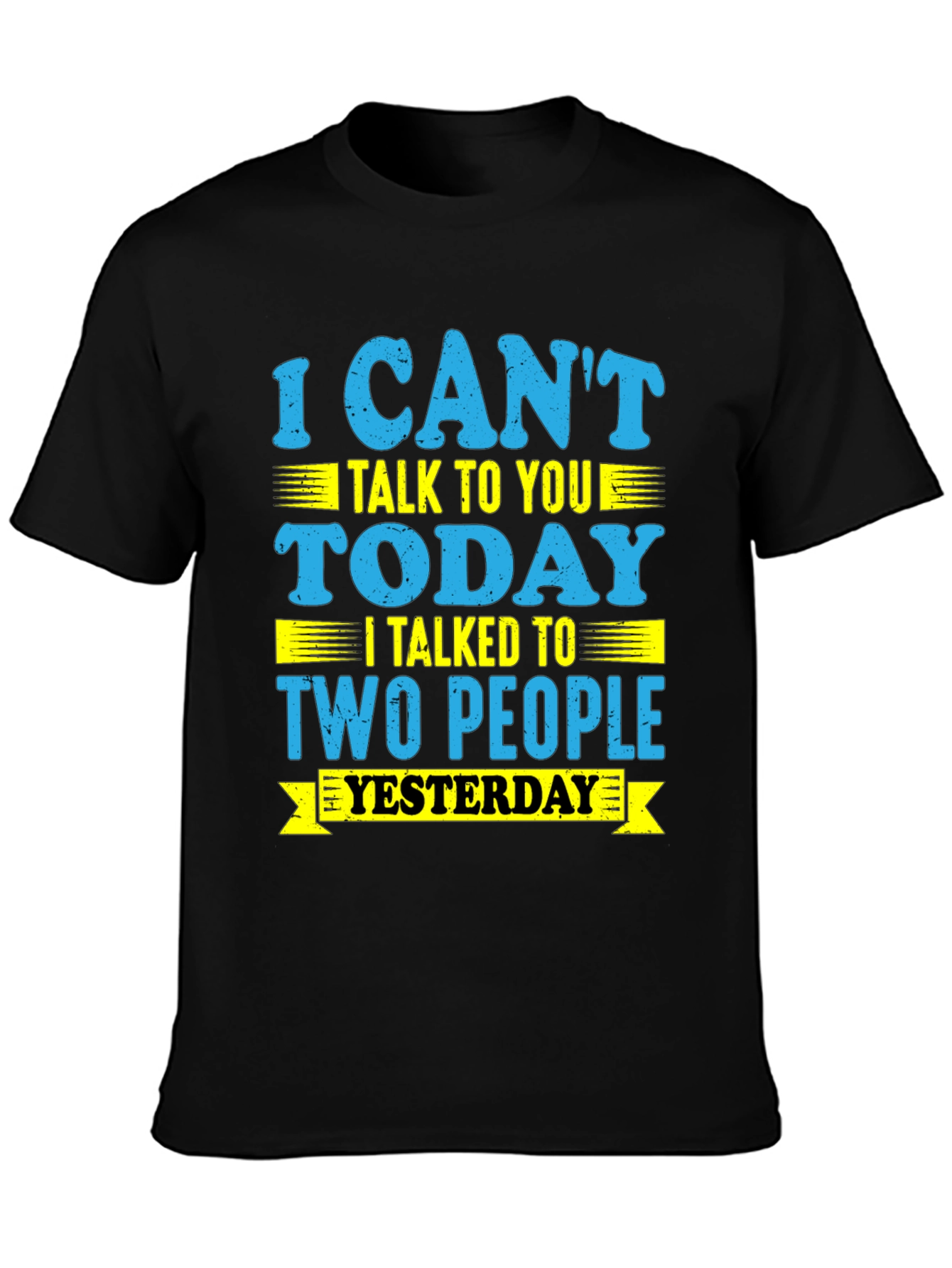 Black Funny 'I Can't Talk Today' Graphic Tee view 3