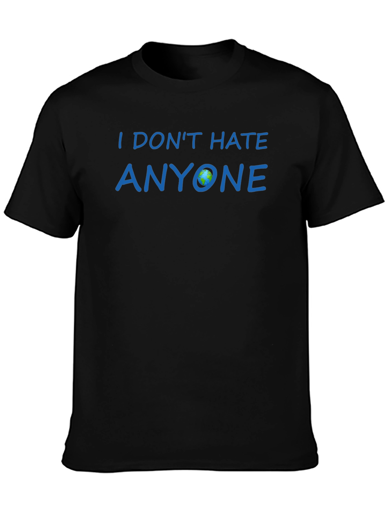Black I Don't Hate Anyone Graphic Tee - Black view 3
