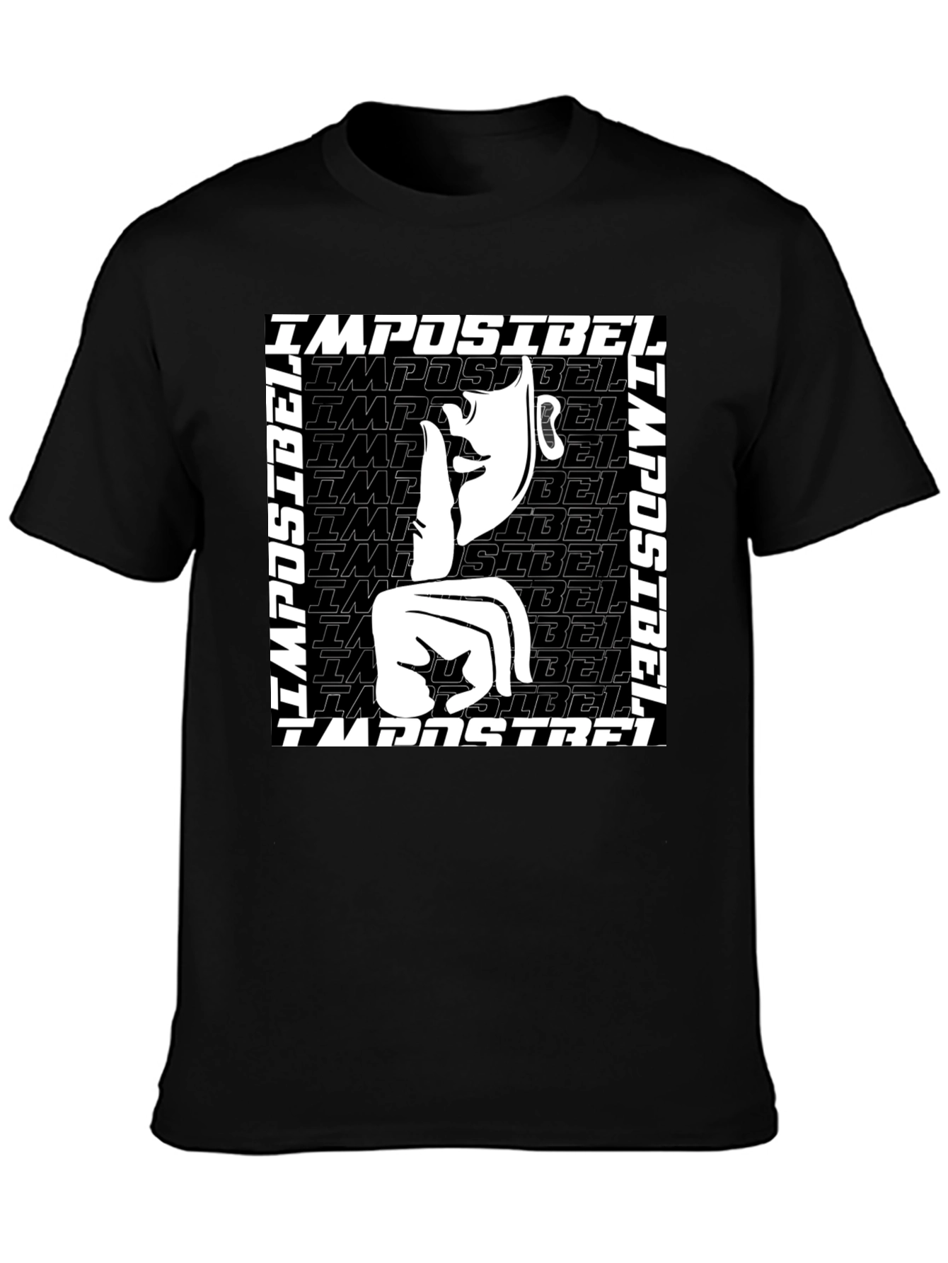 Black Impossible Graphic Tee - Black Short Sleeve view 3