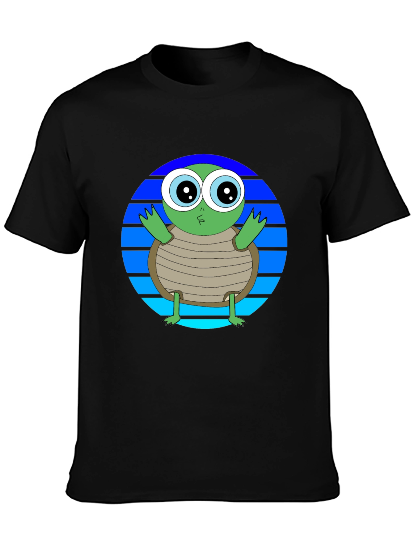 Cartoon Turtle Graphic Tee - Soft Cotton Blend - 3