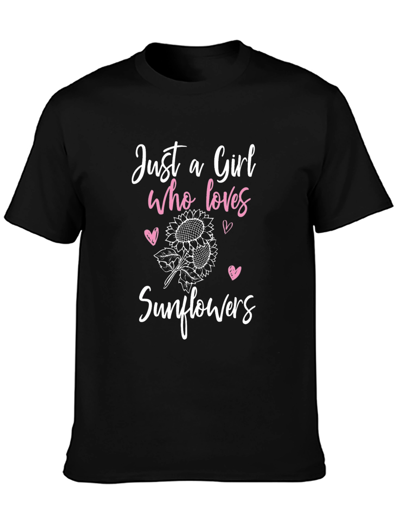 Black Girl Who Loves Sunflowers Graphic Tee view 3