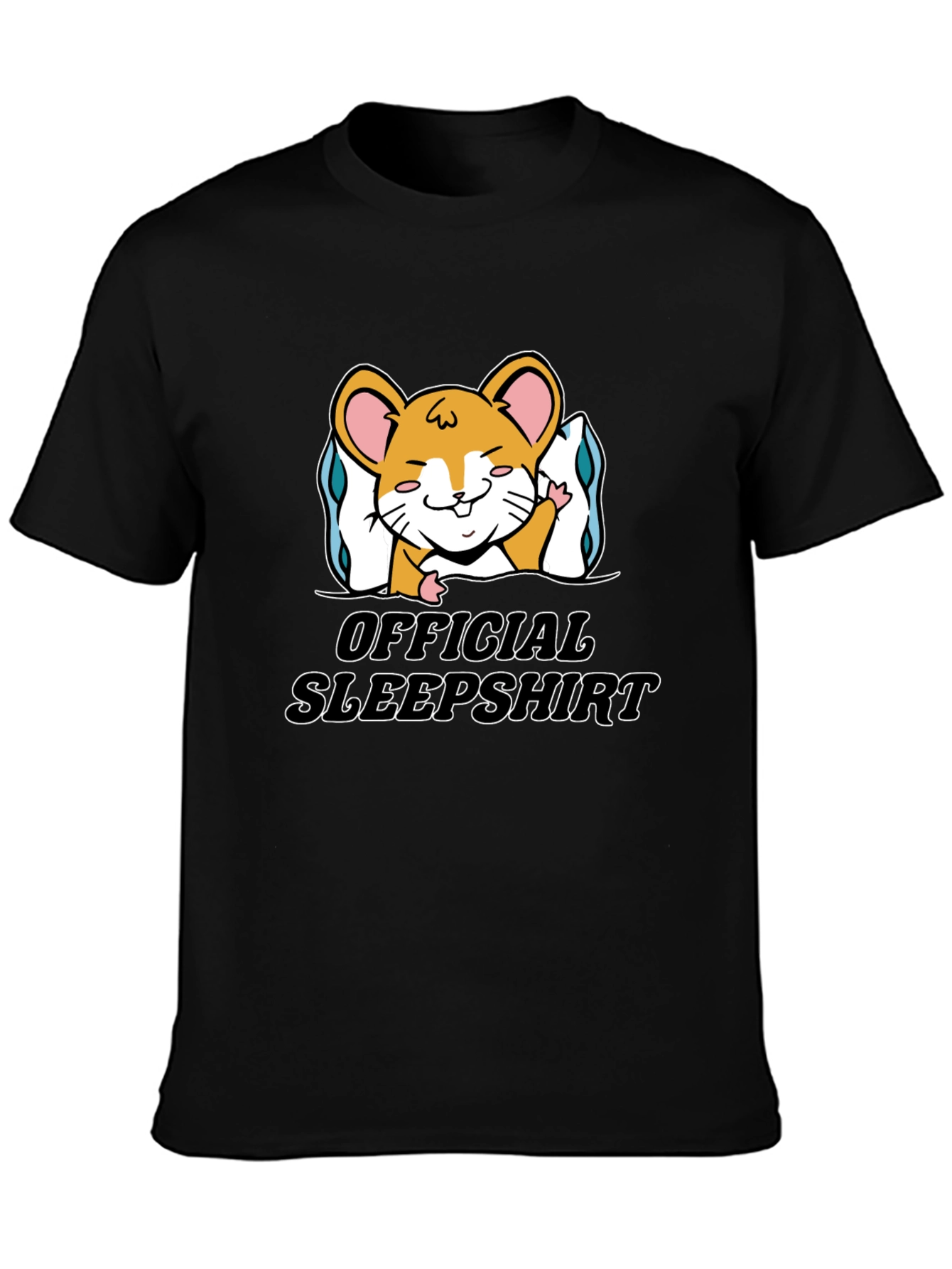 Black Official Sleepshirt Hamster Tee - Black Cotton Blend view 3