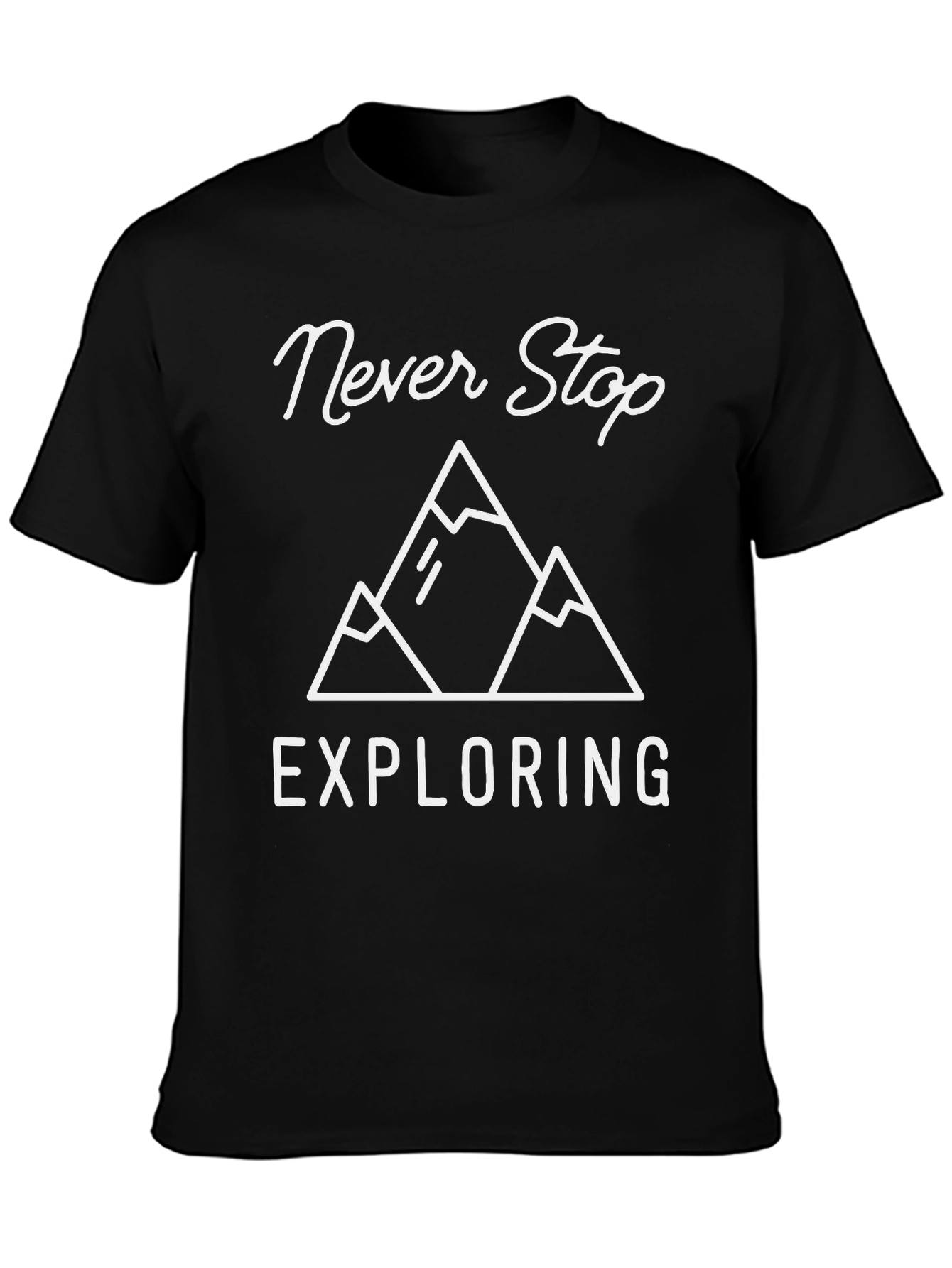 Black Never Stop Exploring Graphic Tee - Adventure Awaits! view 3