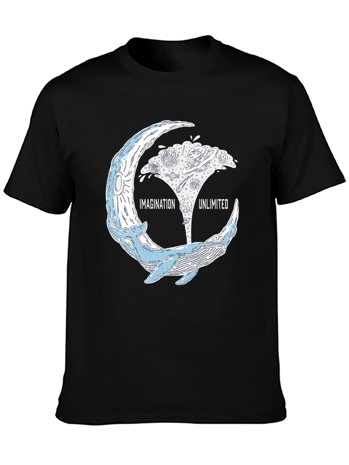 Black Imagination Unlimited Whale Graphic Tee view 3