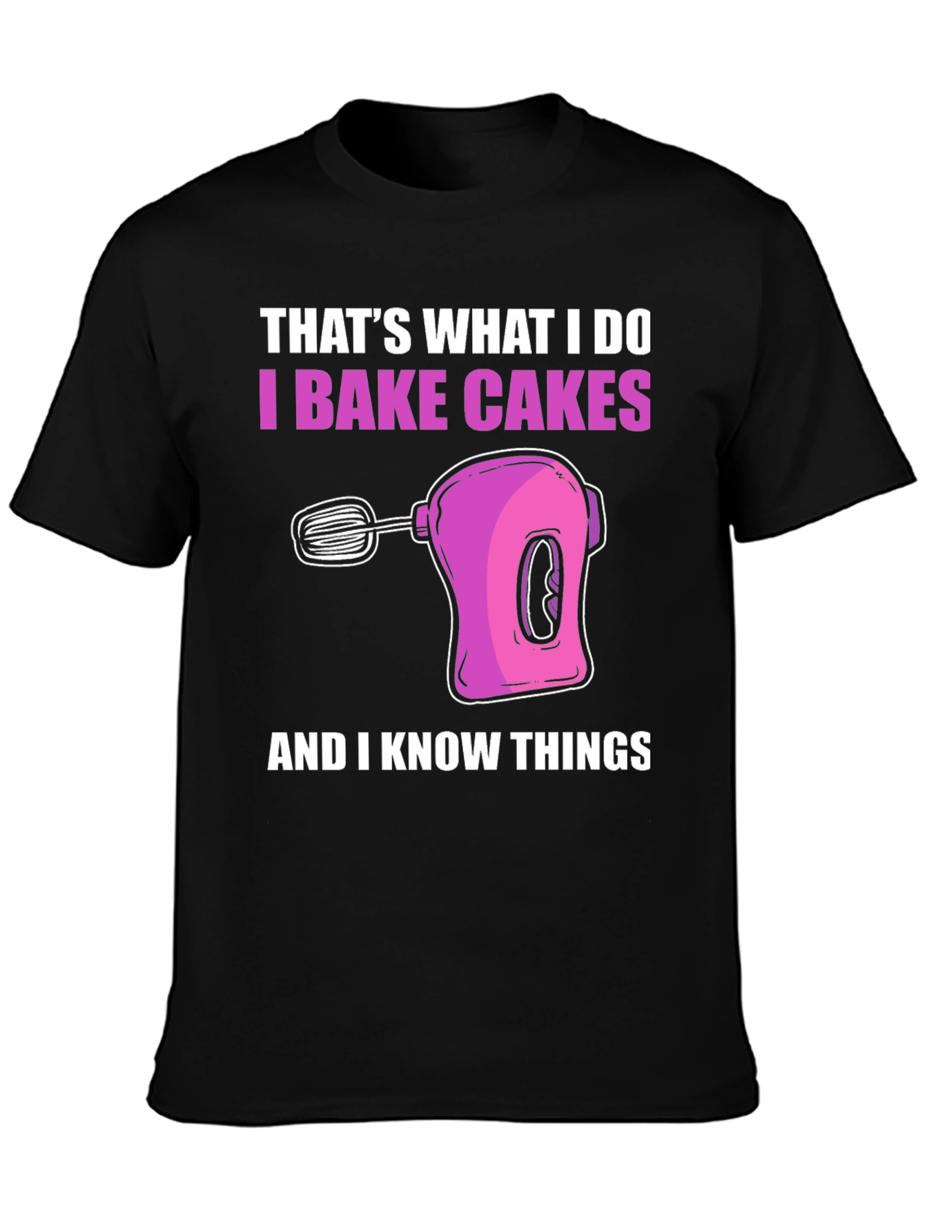 Black I Bake Cakes T-Shirt view 3