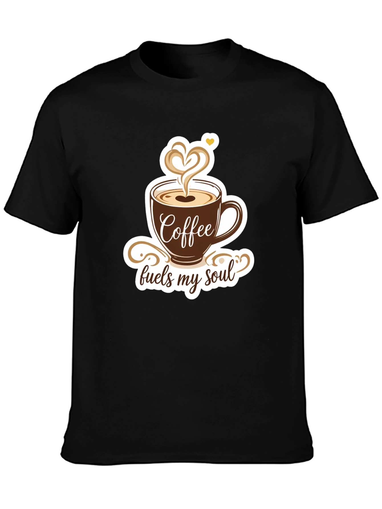 Black Coffee Fuels My Soul Graphic T-Shirt view 3