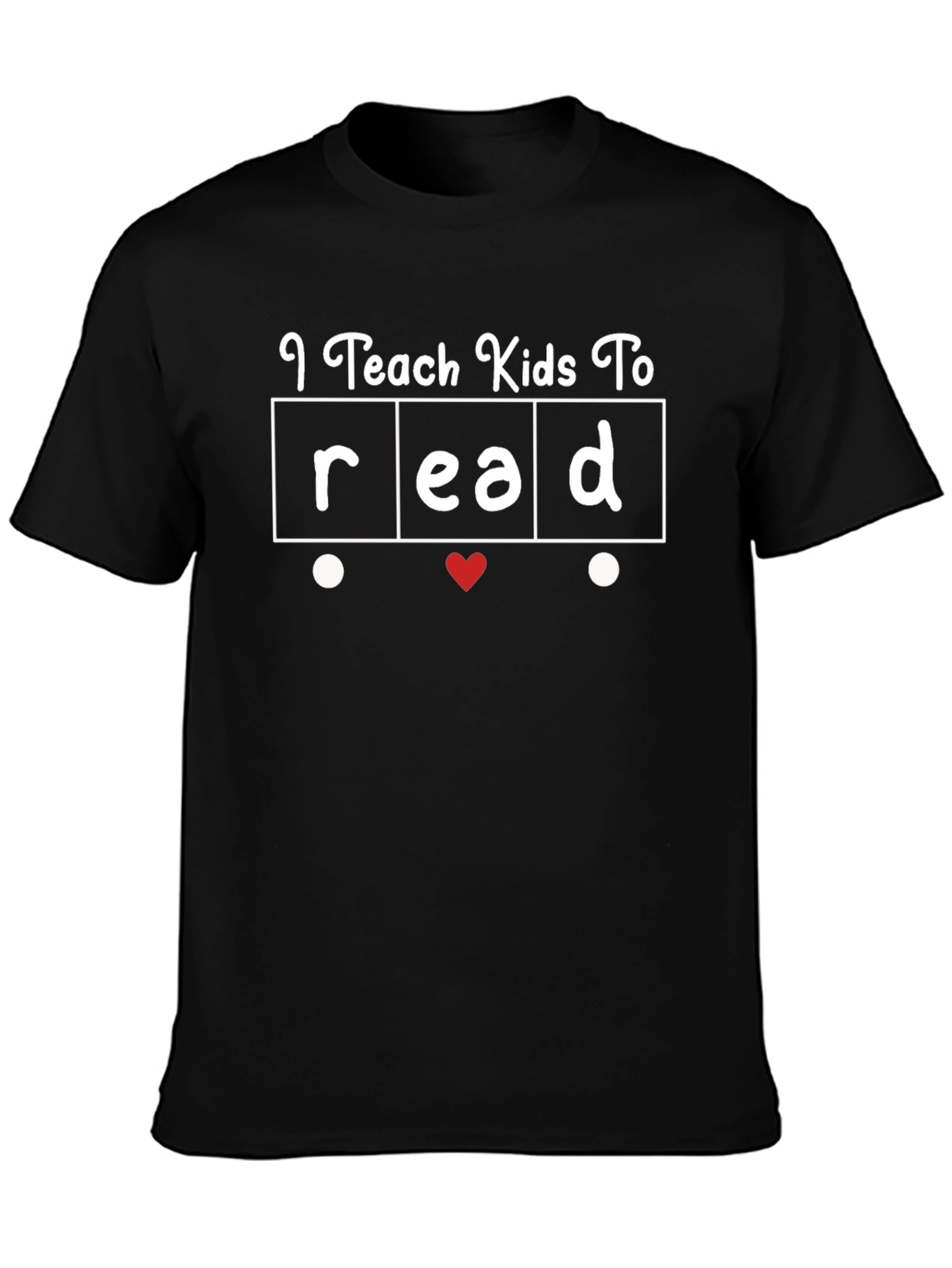 Black I Teach Kids to Read T-Shirt view 3
