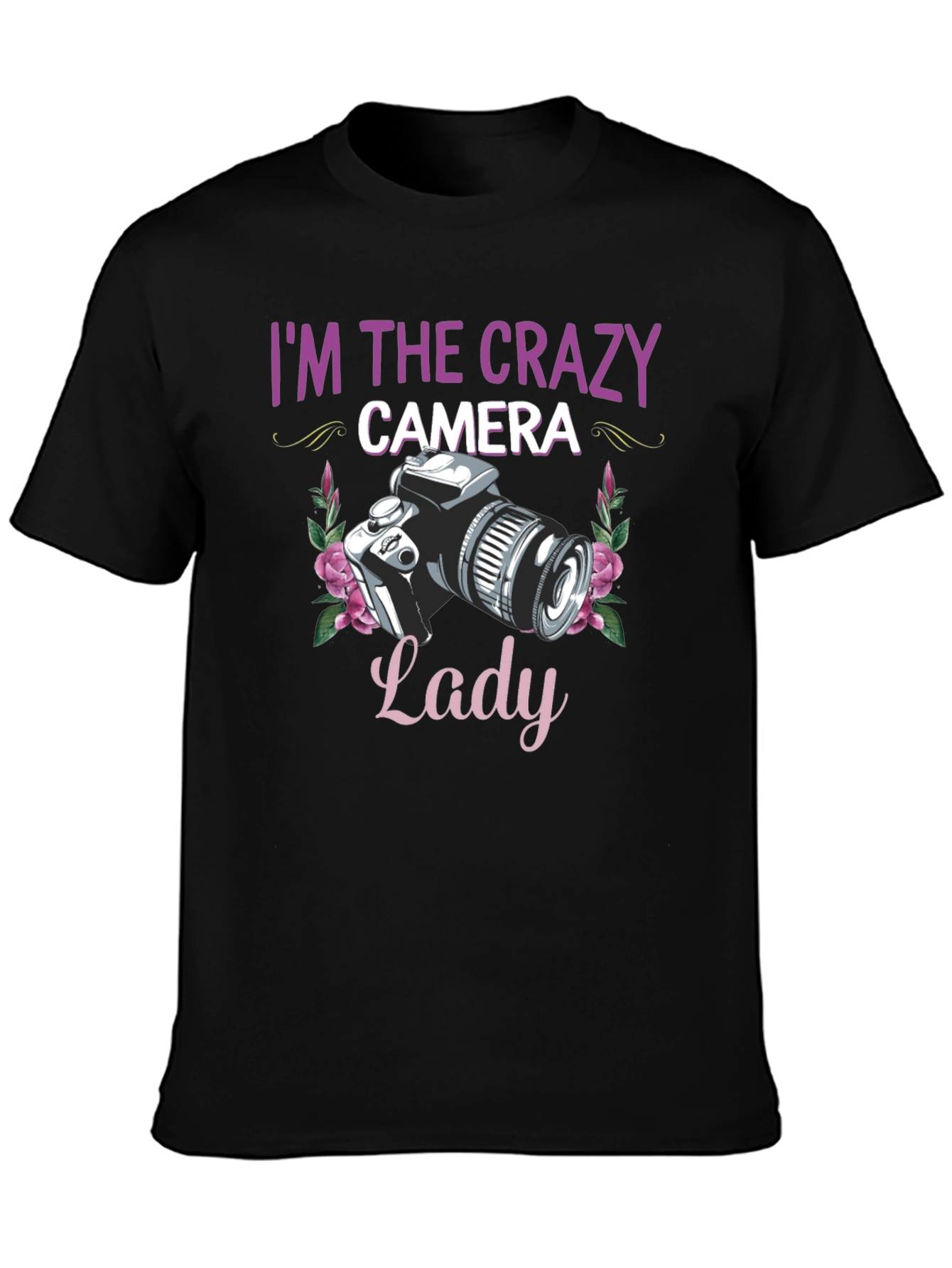 Crazy Camera Lady Graphic T-Shirt - 3