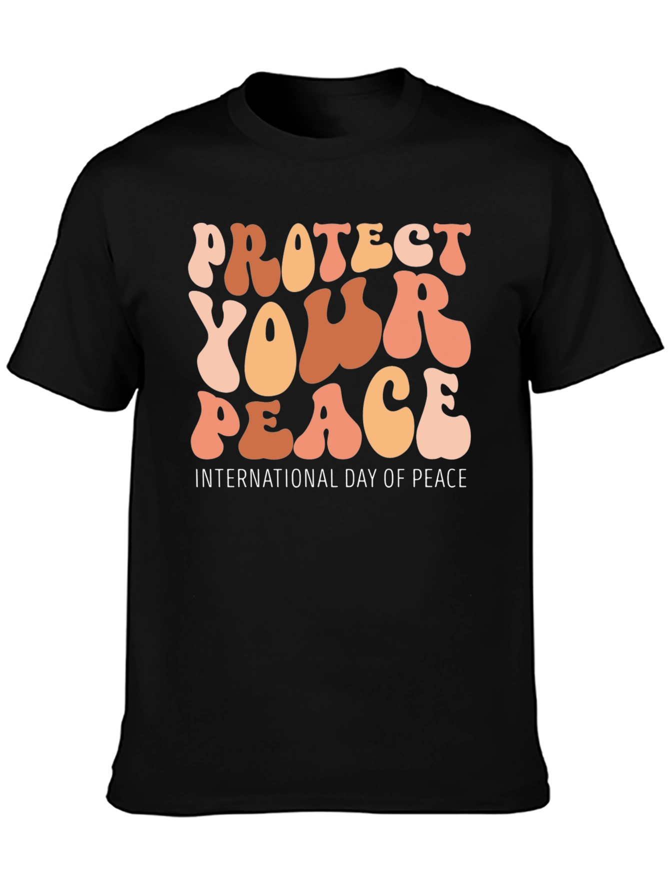 Black Peace Day T-Shirt - Protect Your Peace Graphic Tee view 3