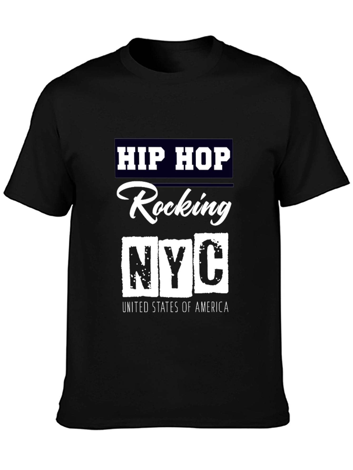 Black Hip Hop Rocking NYC T-Shirt view 3