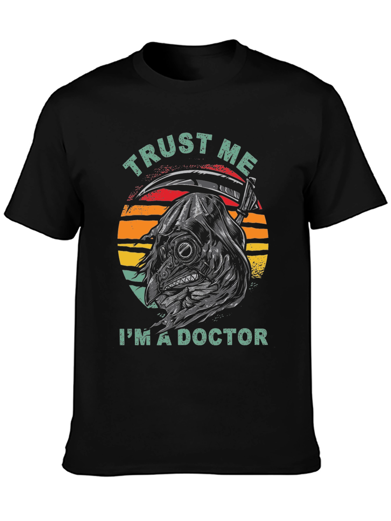 Black Trust Me I'm a Doctor Plague T-Shirt view 3
