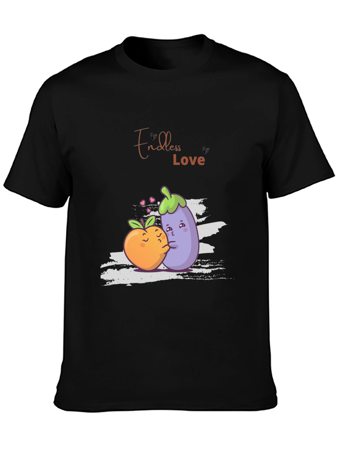 Black Endless Love Black Graphic T-Shirt view 3