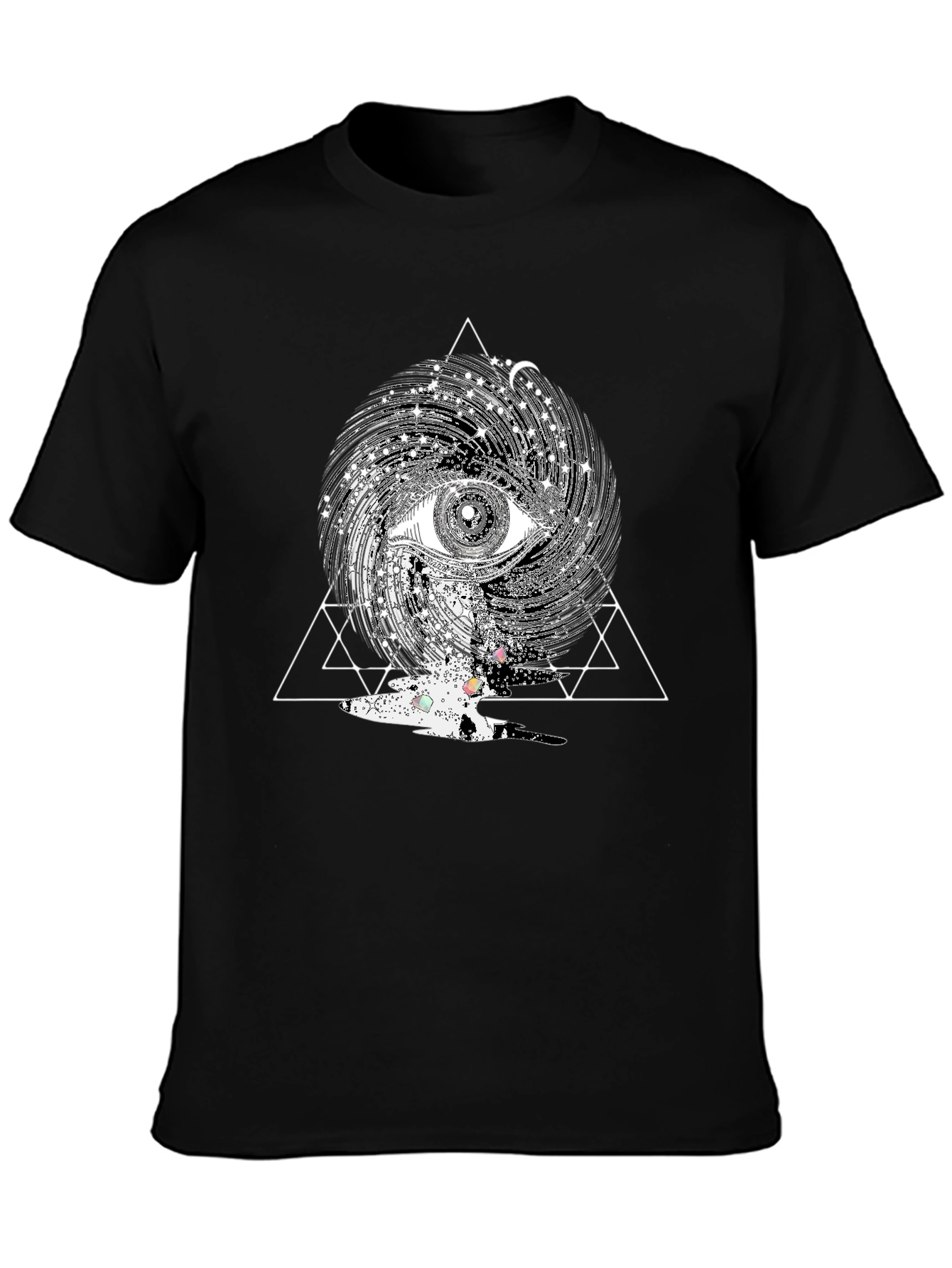 Black Mystic Eye Graphic Tee - Black view 3