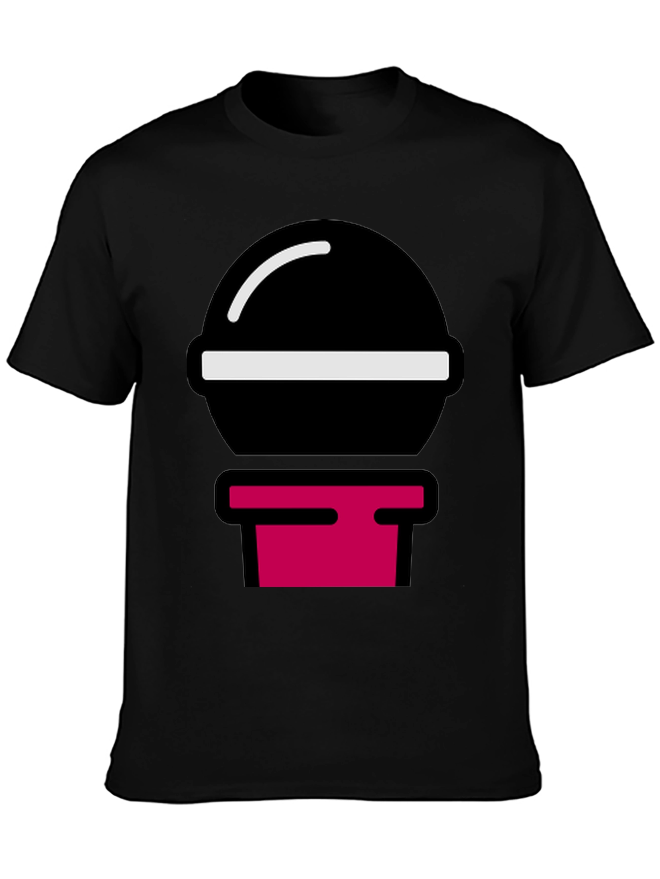 Black Modern Graphic Tee - Black Shirt with Bold Design view 3