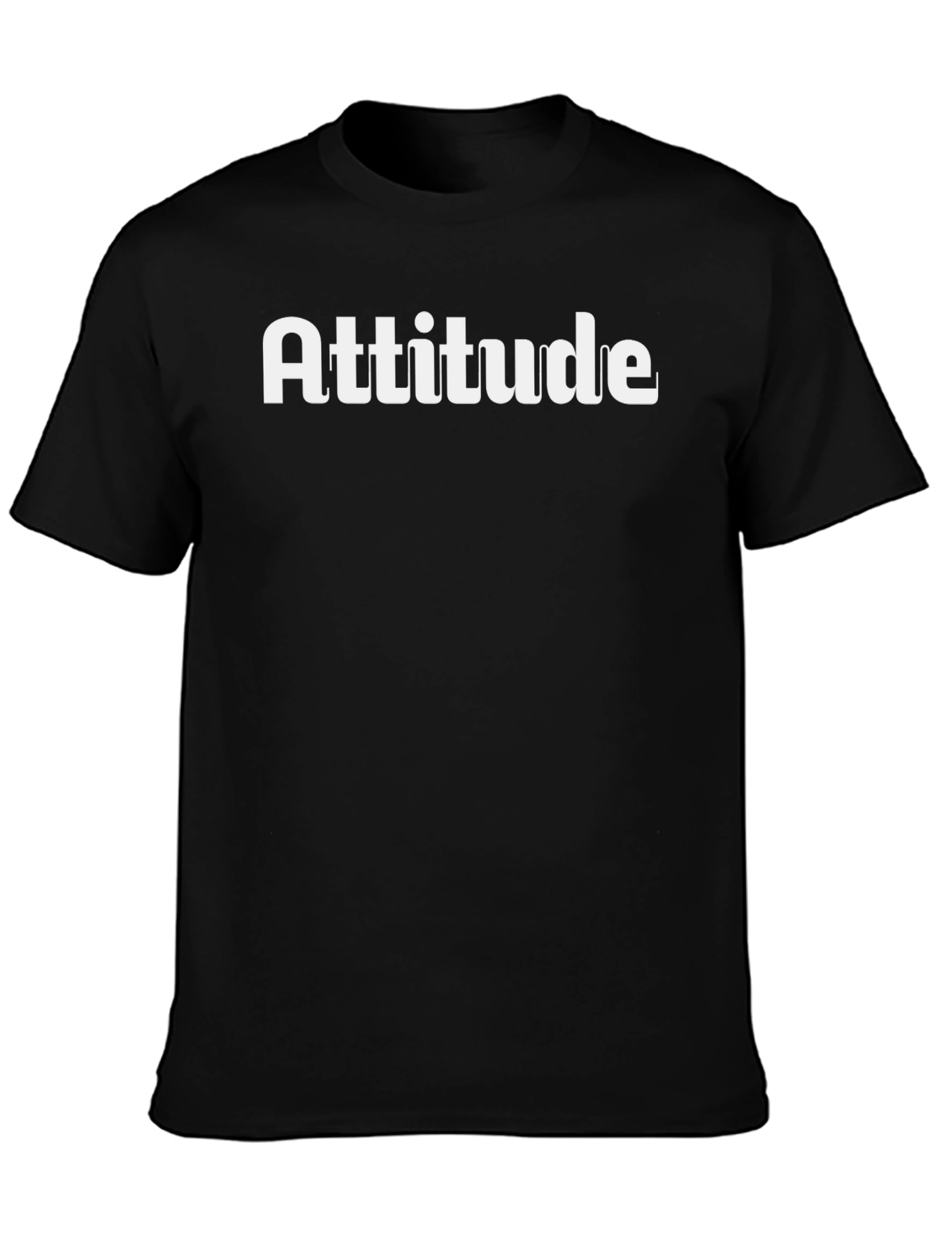 Attitude Graphic Print Black T-Shirt - 3