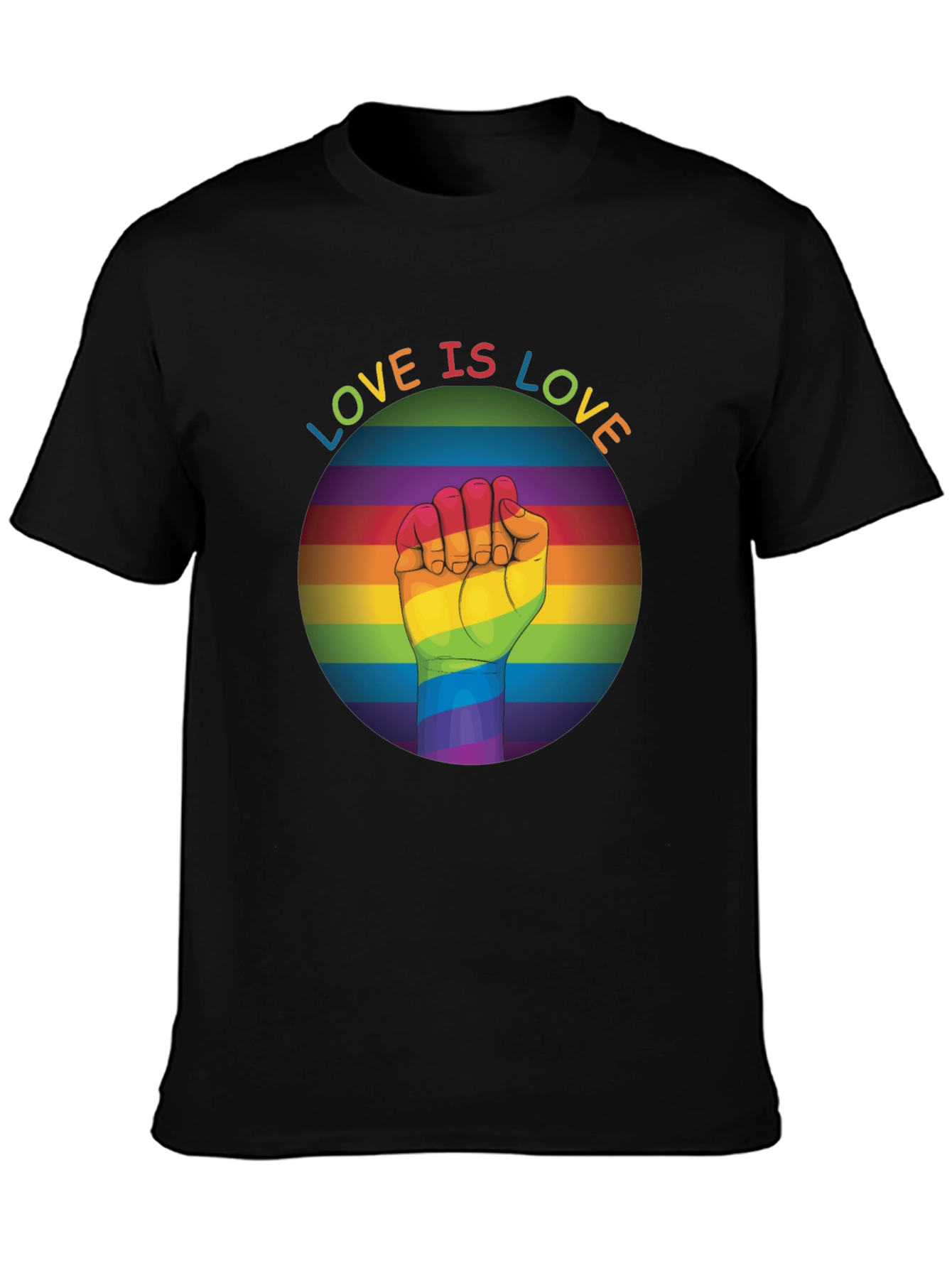 Black Love Is Love Pride T-Shirt view 3