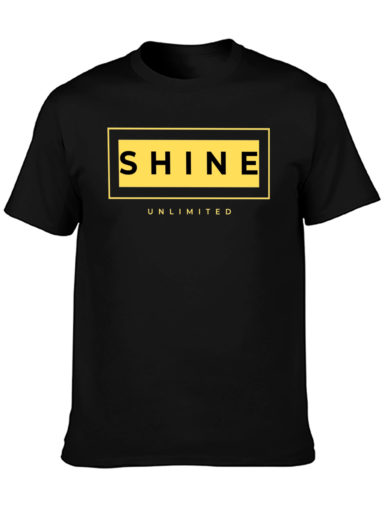 Black Shine Unlimited Black Graphic T-Shirt view 3