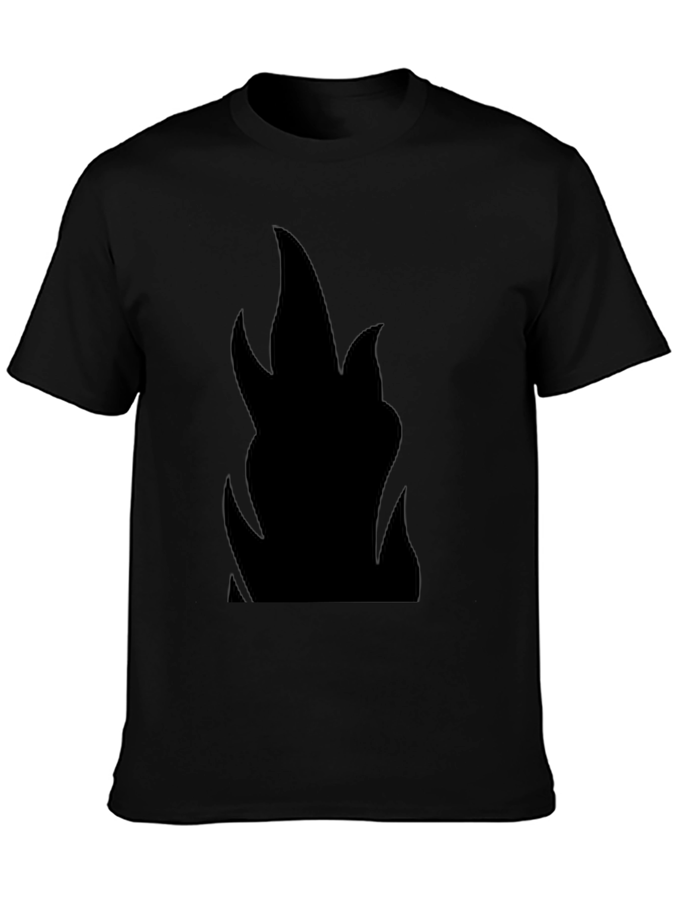 Black Flame Graphic Black T-Shirt view 3
