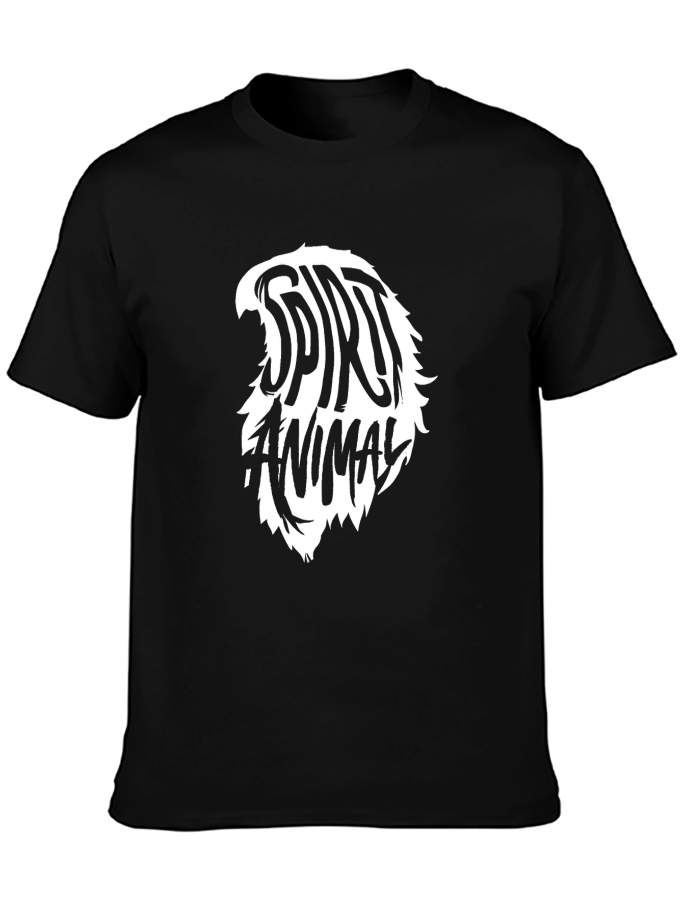 Black Spirit Animal Graphic Tee - Black view 3
