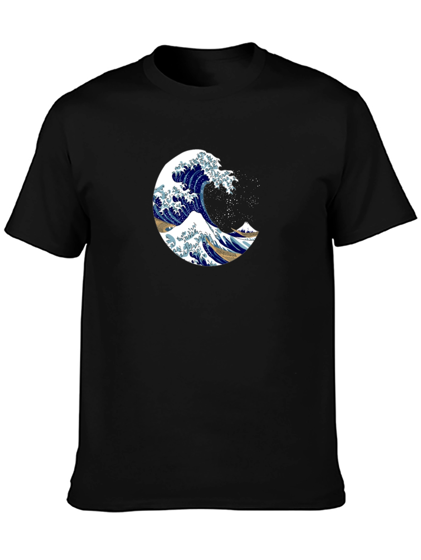 Black Great Wave Tee - Stylish Japanese Art T-Shirt view 3