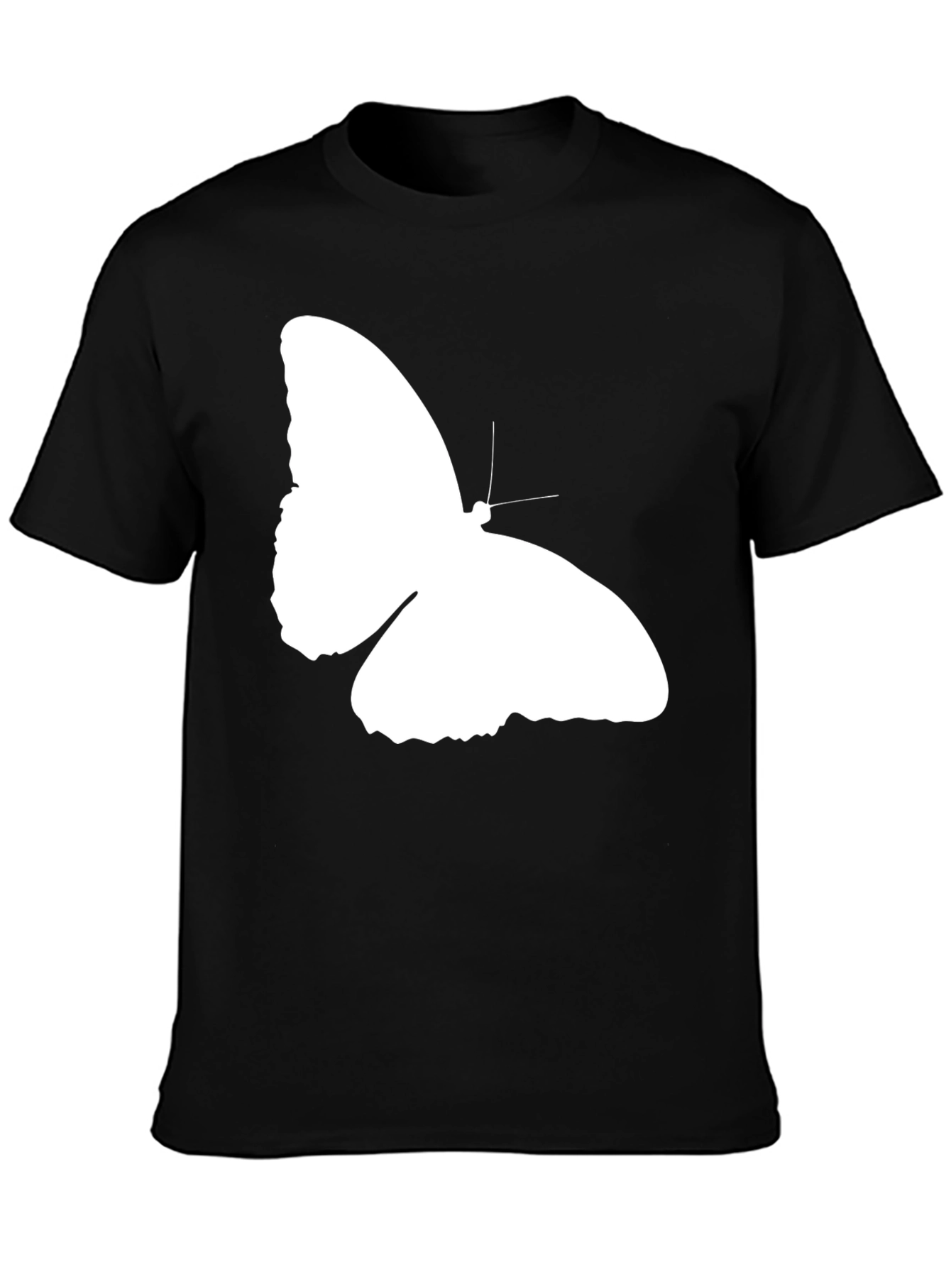 Black Butterfly Graphic Print Black T-Shirt view 3