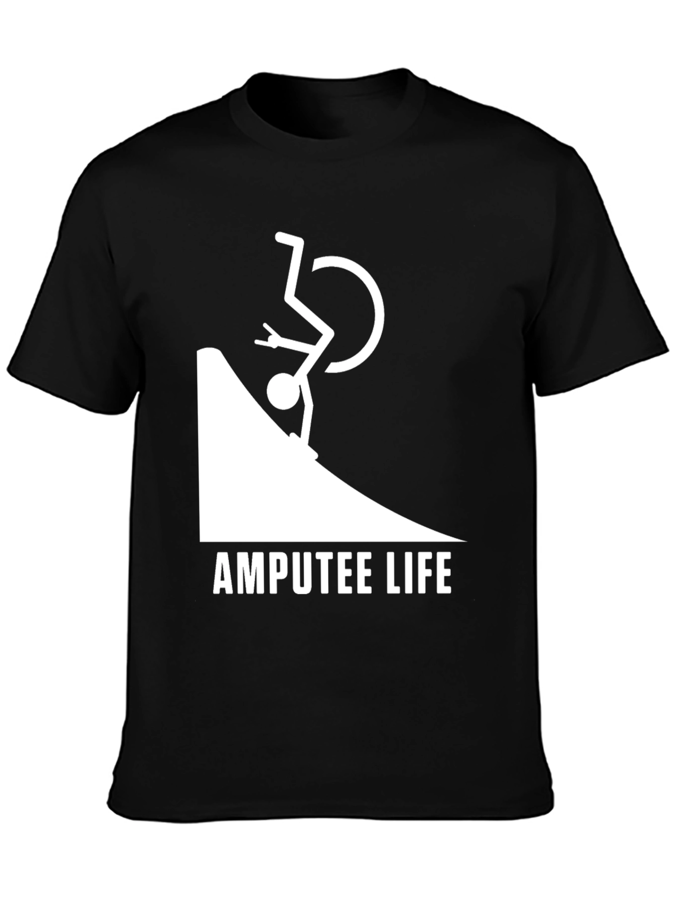 Black Amputee Life T-Shirt view 3