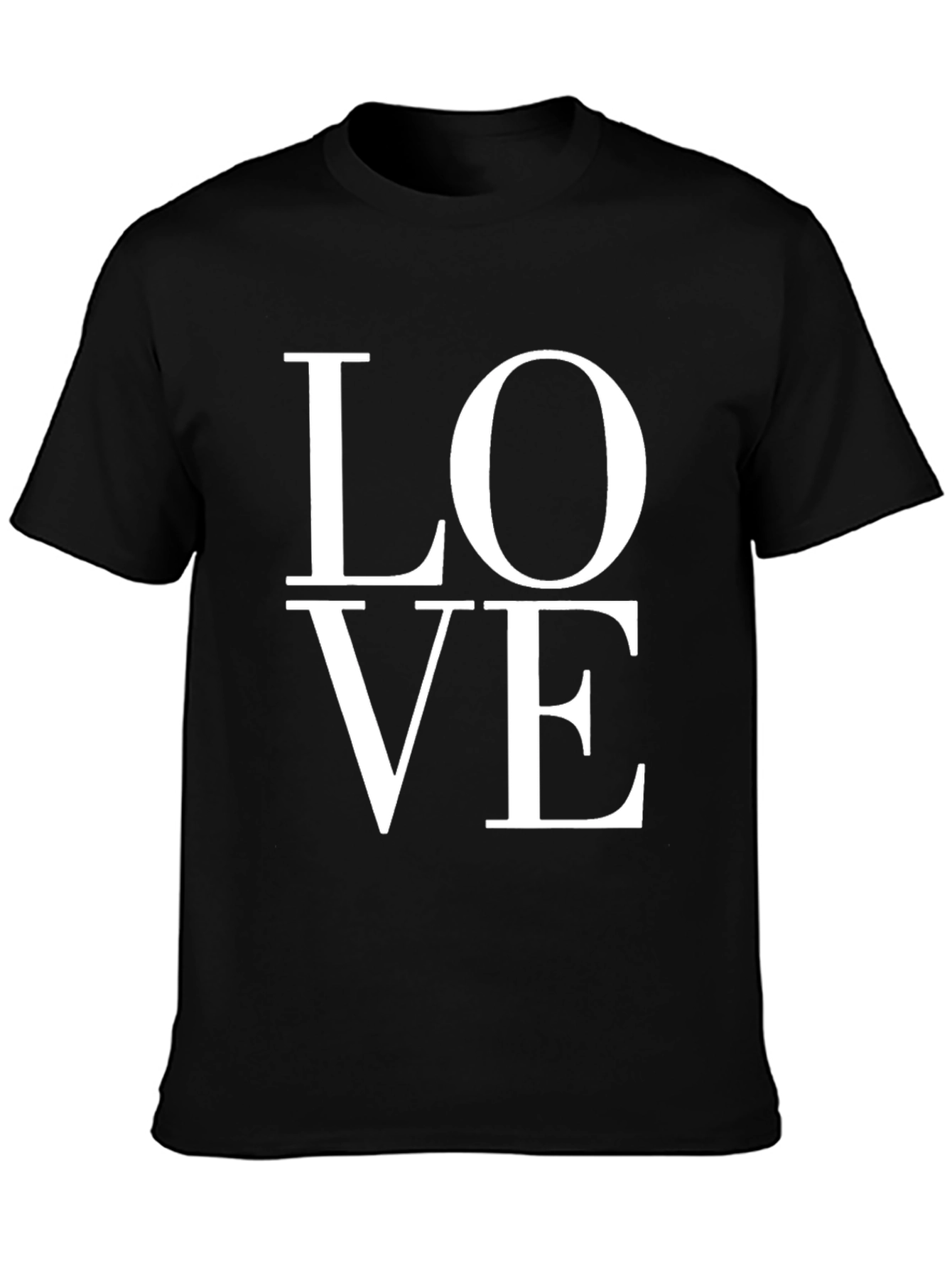 Black Love Graphic Tee - Black Casual T-Shirt view 3