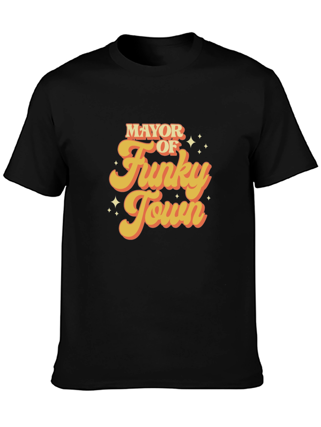 Black Mayor of Funky Town Graphic Tee - Retro Design view 3