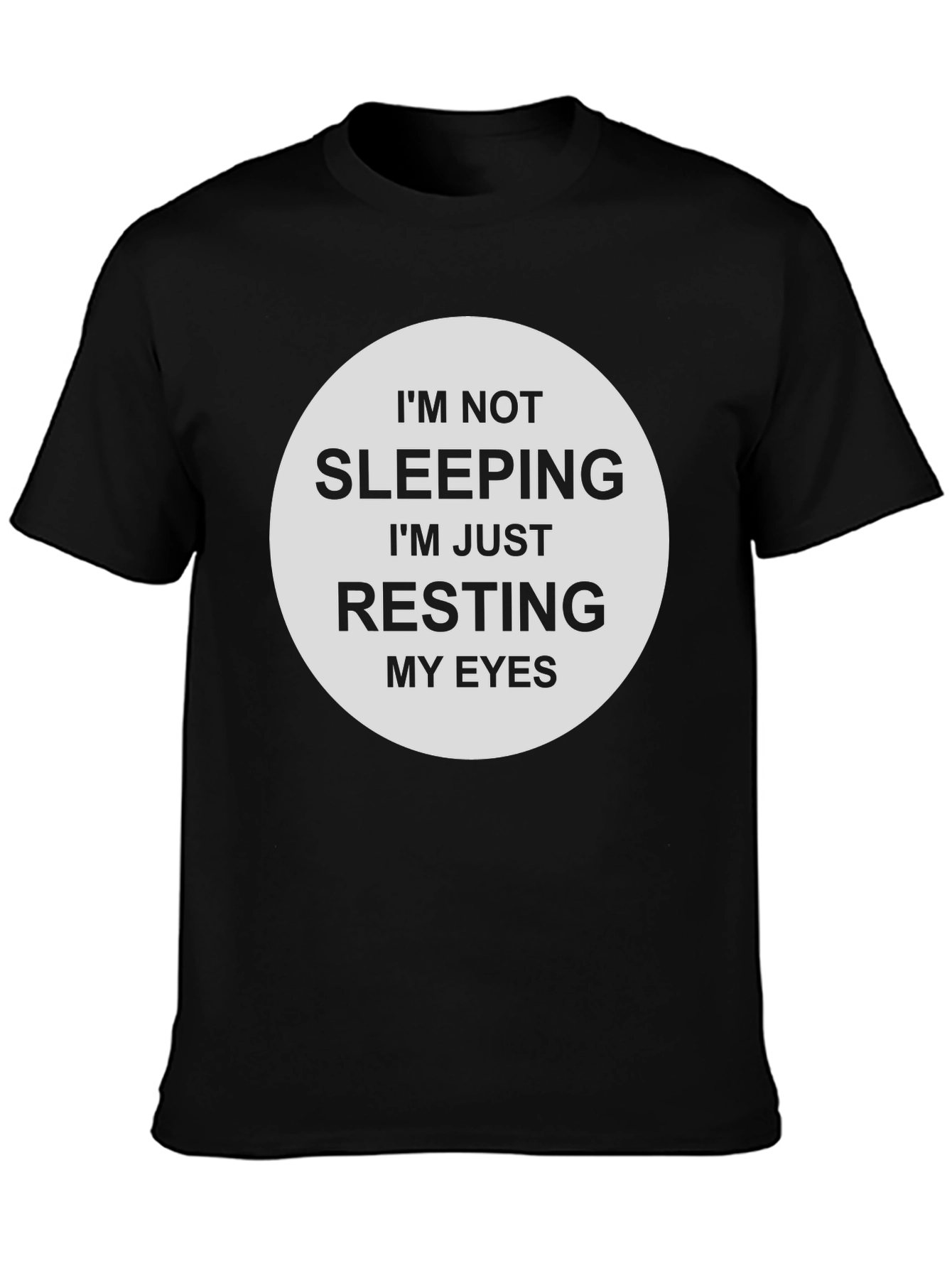 Black Resting Eyes Funny Graphic Tee view 3
