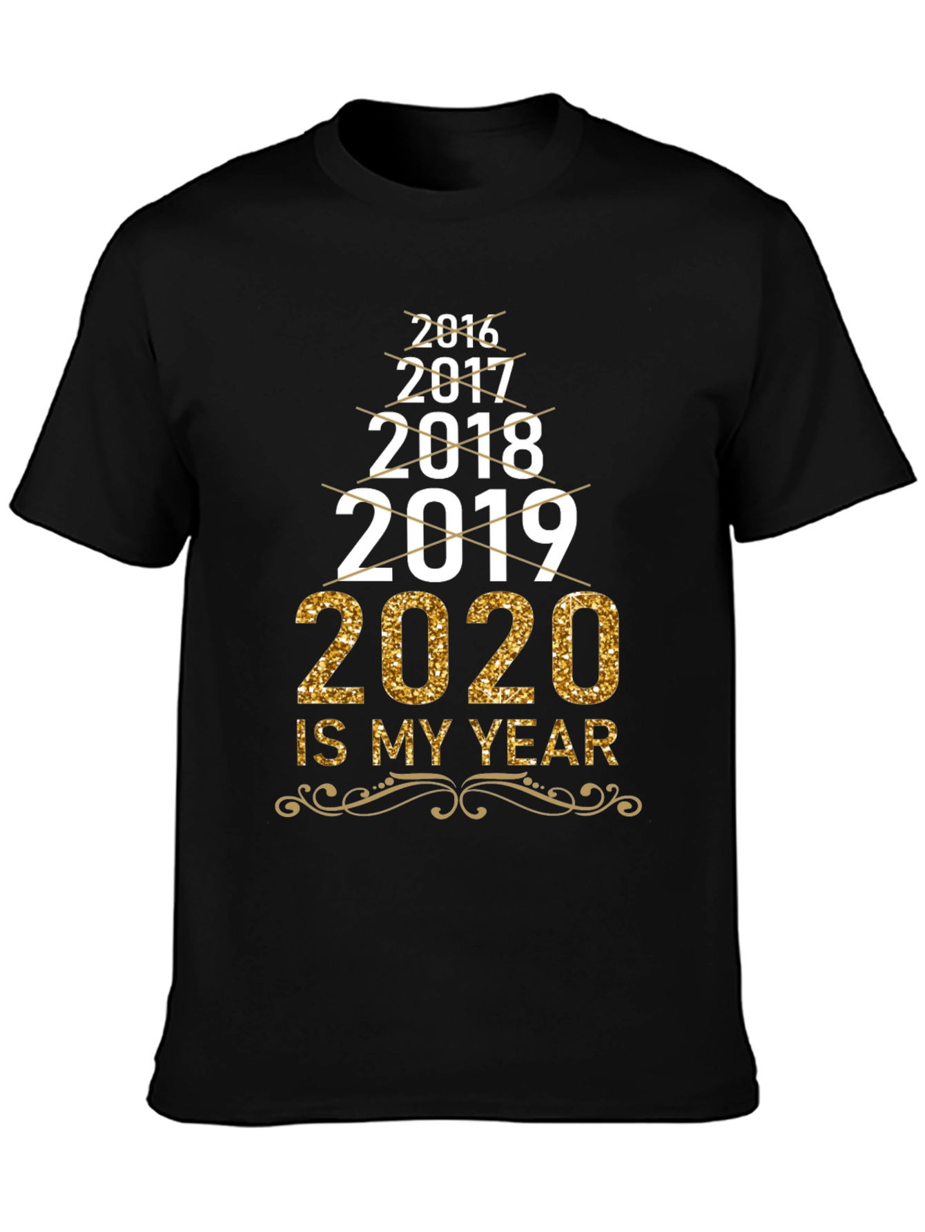 Black 2020 Is My Year T-Shirt view 3