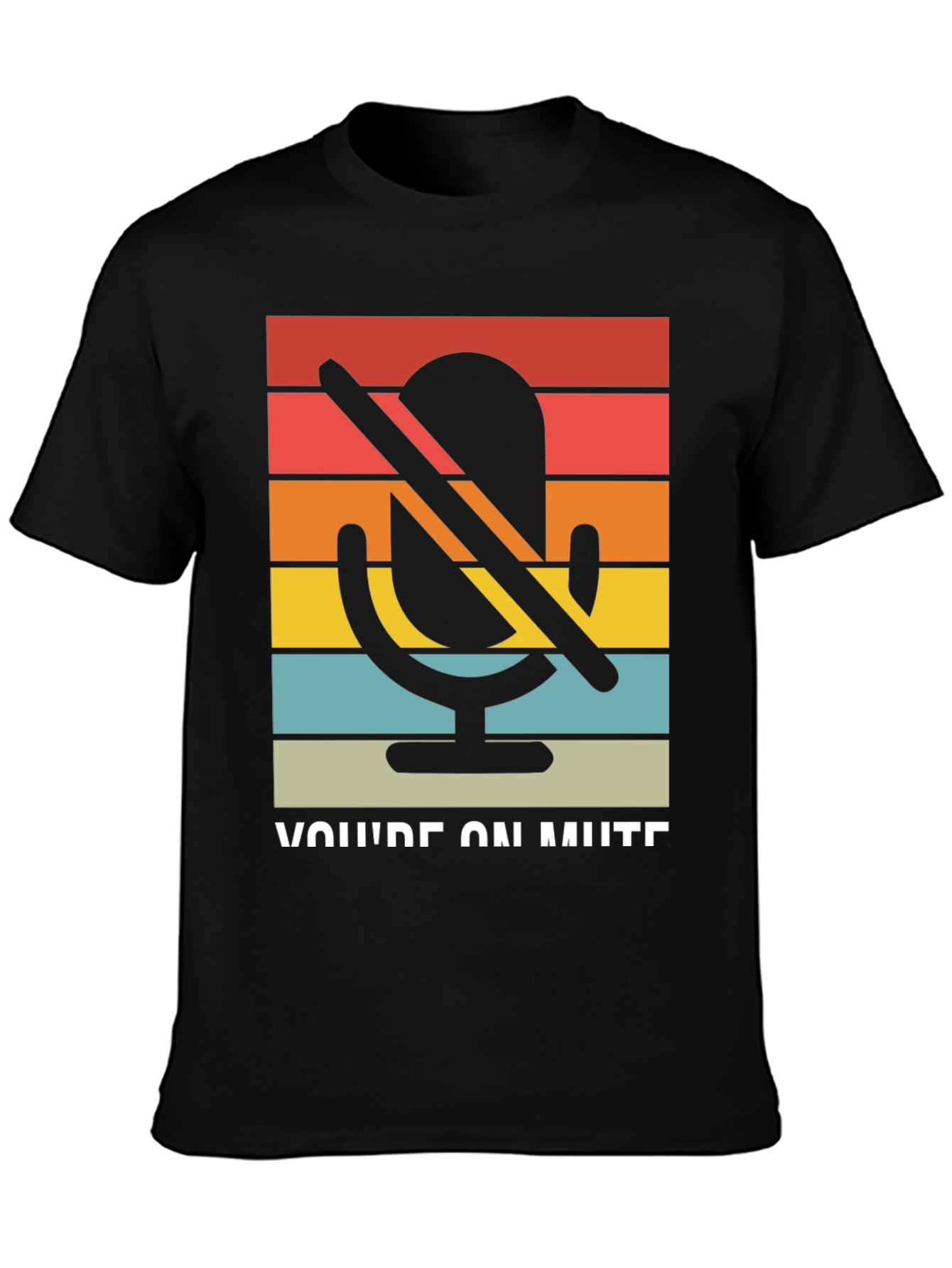 Black You're on Mute Graphic Tee - Retro Style view 3