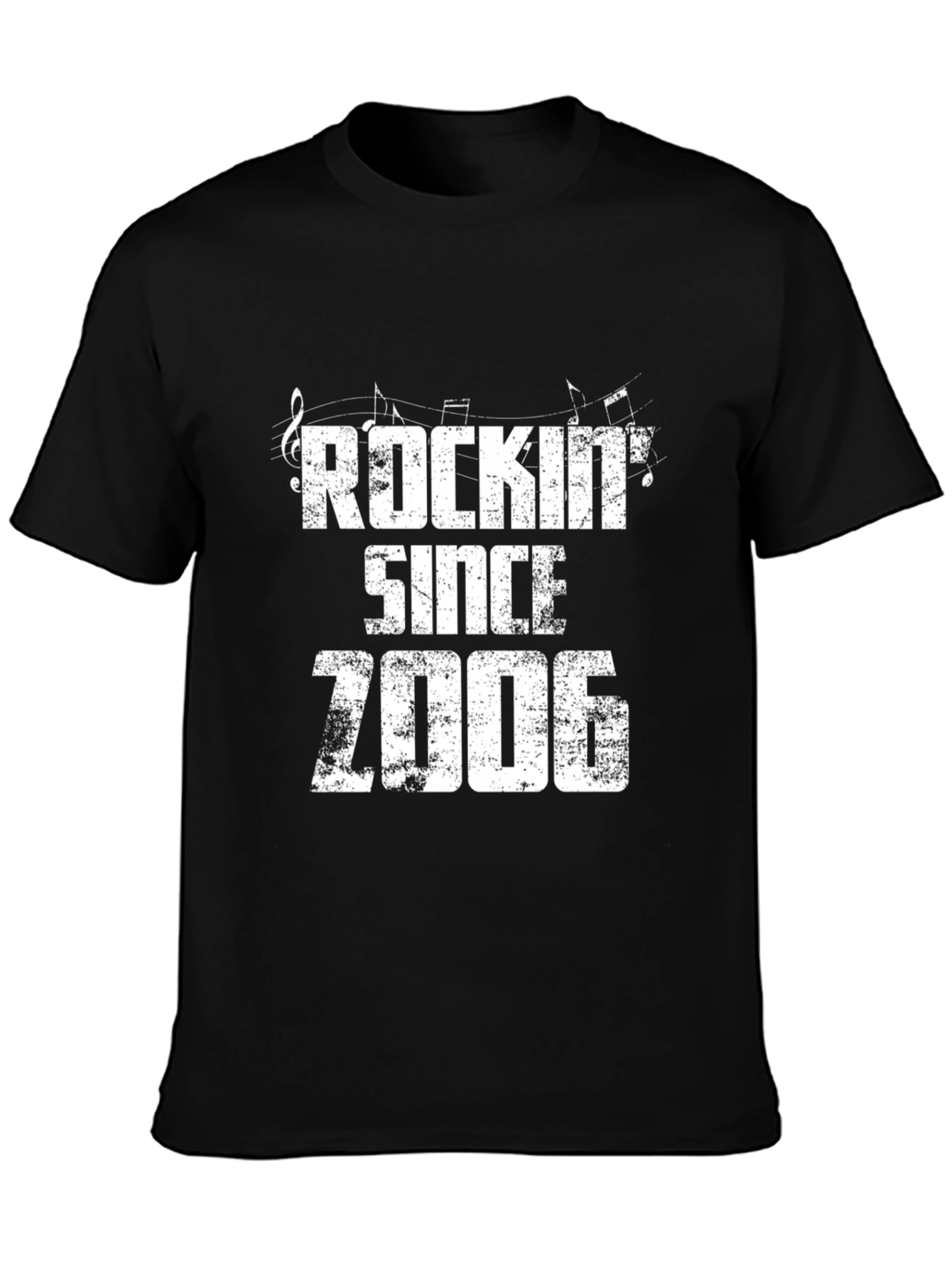 Black Rockin' Since 2006 Graphic Tee - Music Lover Birthday Gift view 3